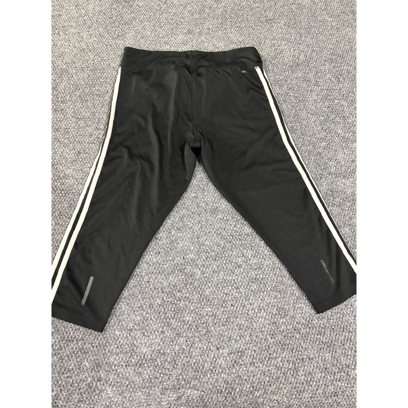 Adidas Adidas Leggings Womens Small Black White Striped Climalite Athletic Cropped Size 28" / US 6 / IT 42 - 7 Thumbnail