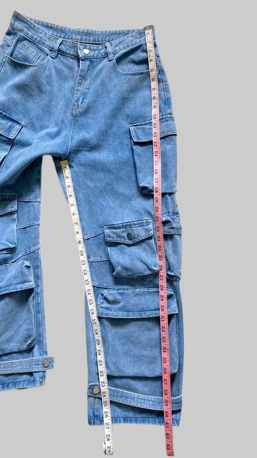 Japanese Brand Utility Denim Cargo Jeans Multipocket Rocky Style Size US 32 / EU 48 - 5 Thumbnail