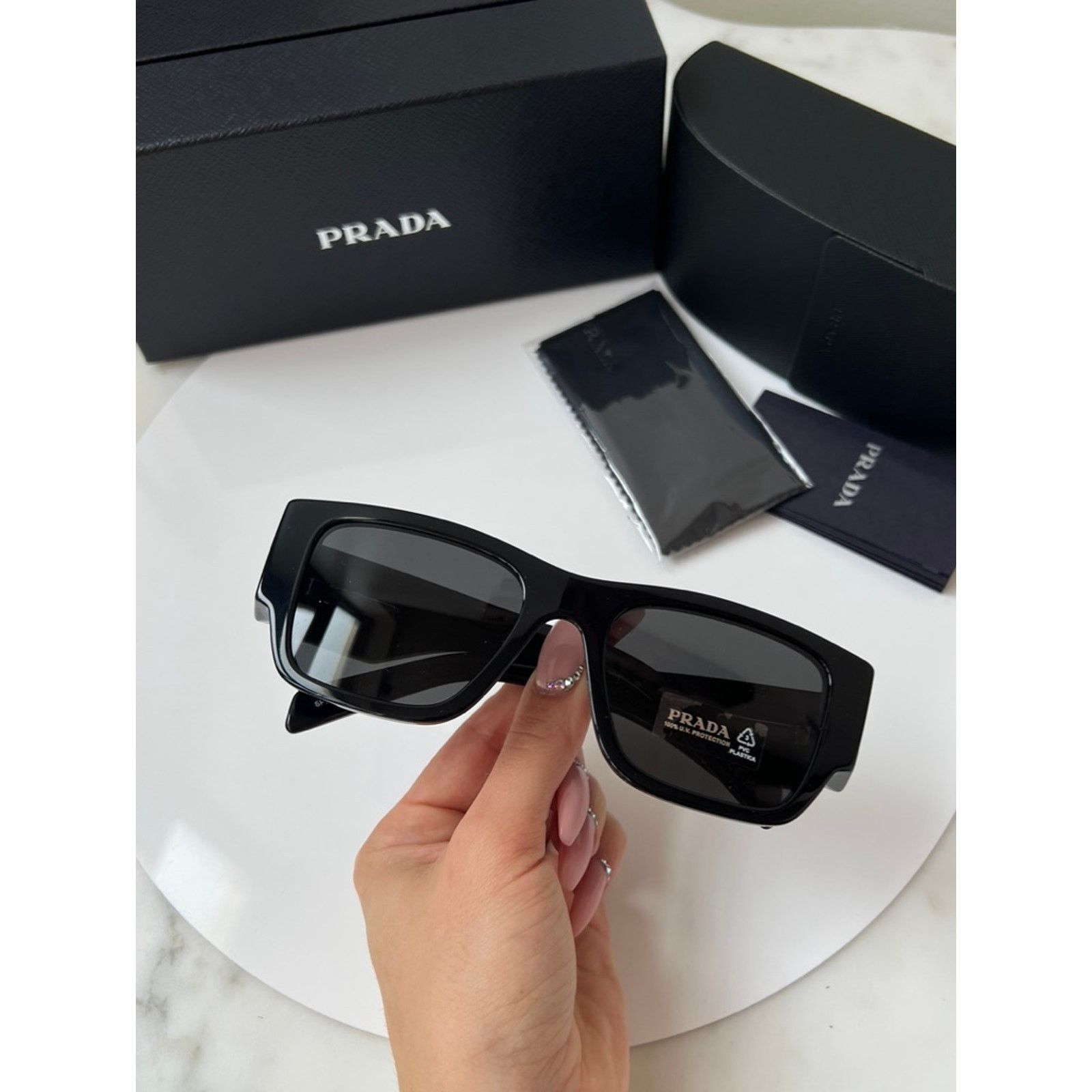 Prada NEW Prada PR10ZS Black Sunglasses Unisex $563 Size ONE SIZE - 3 Thumbnail