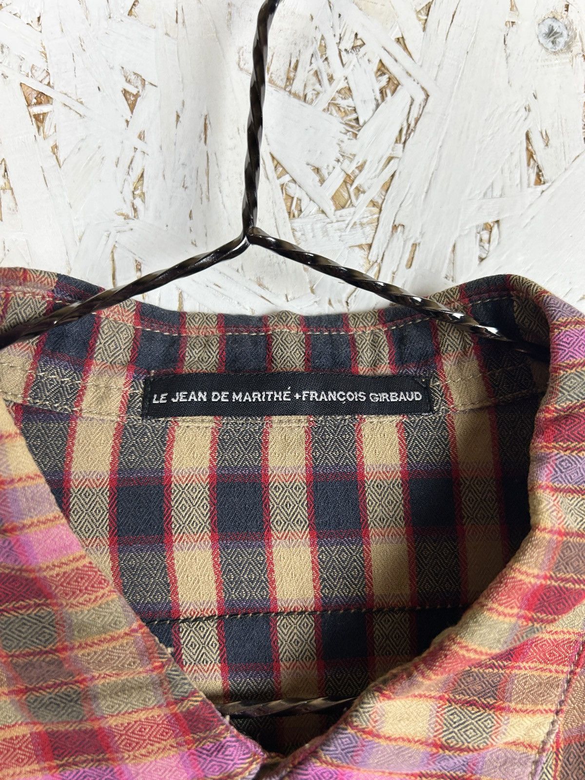 Marithe + Francois Girbaud Vintage Le Jean Marithe Francois Girbaud Checkered Blouse Size L / US 10 / IT 46 - 8 Thumbnail