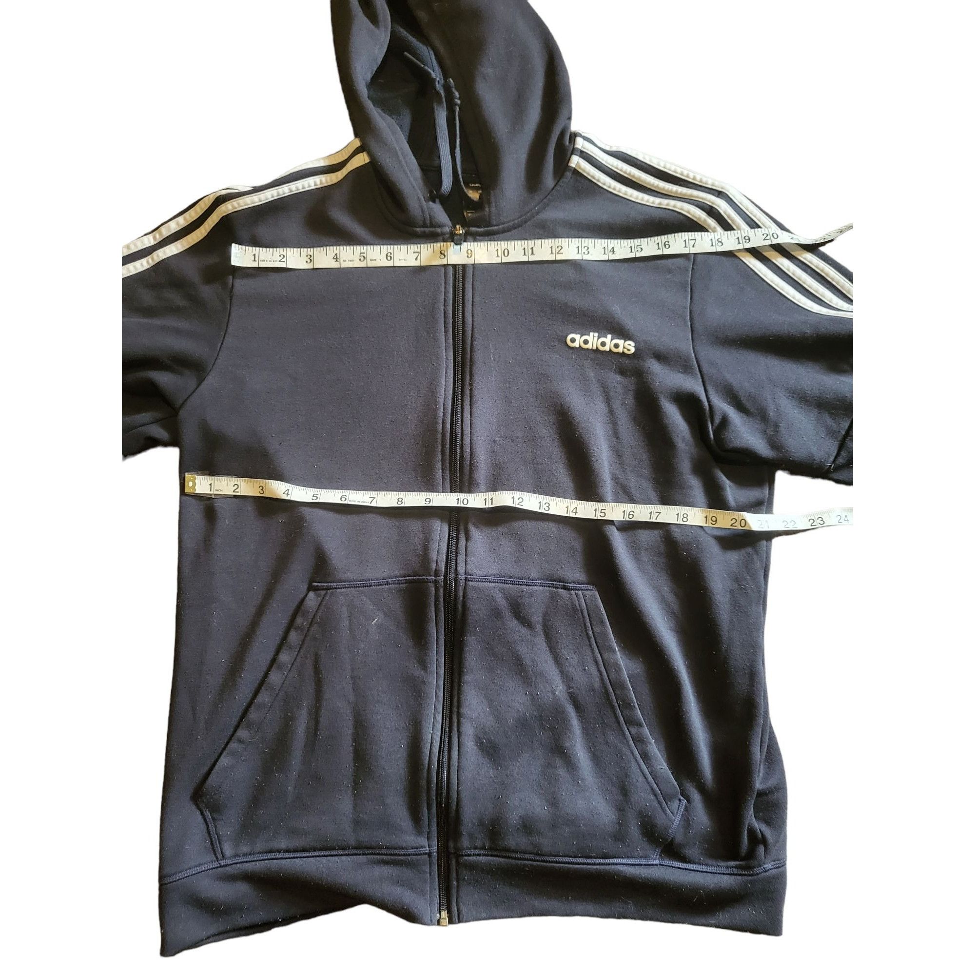 Adidas Adidas Hooded Track Jacket Men Sz XL Full Zip Black Workout Size US XL / EU 56 / 4 - 4 Thumbnail