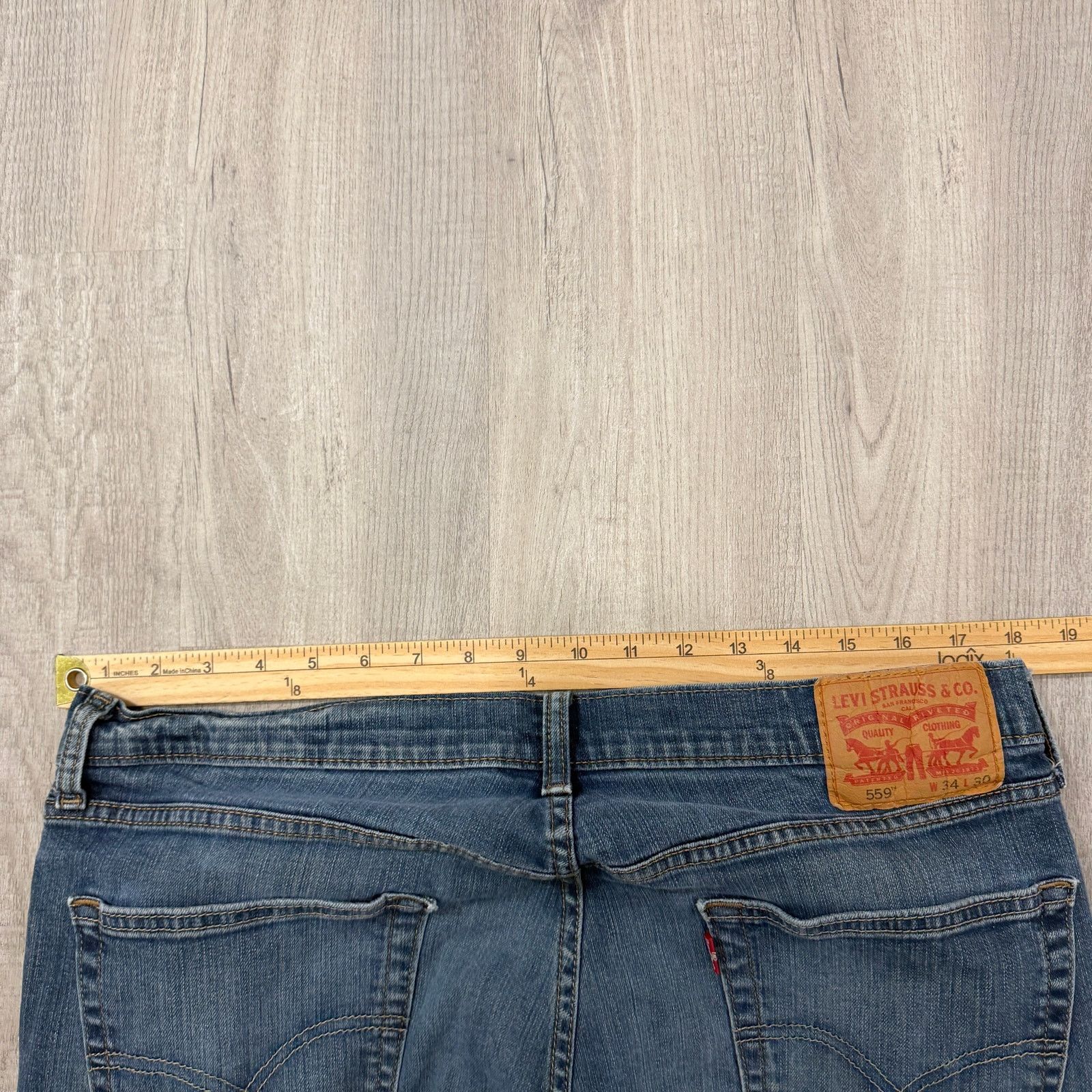 Levi's Levis 559 Relaxed Straight Jeans Men's 34x30 Faded Whiskers Size US 34 / EU 50 - 9 Thumbnail