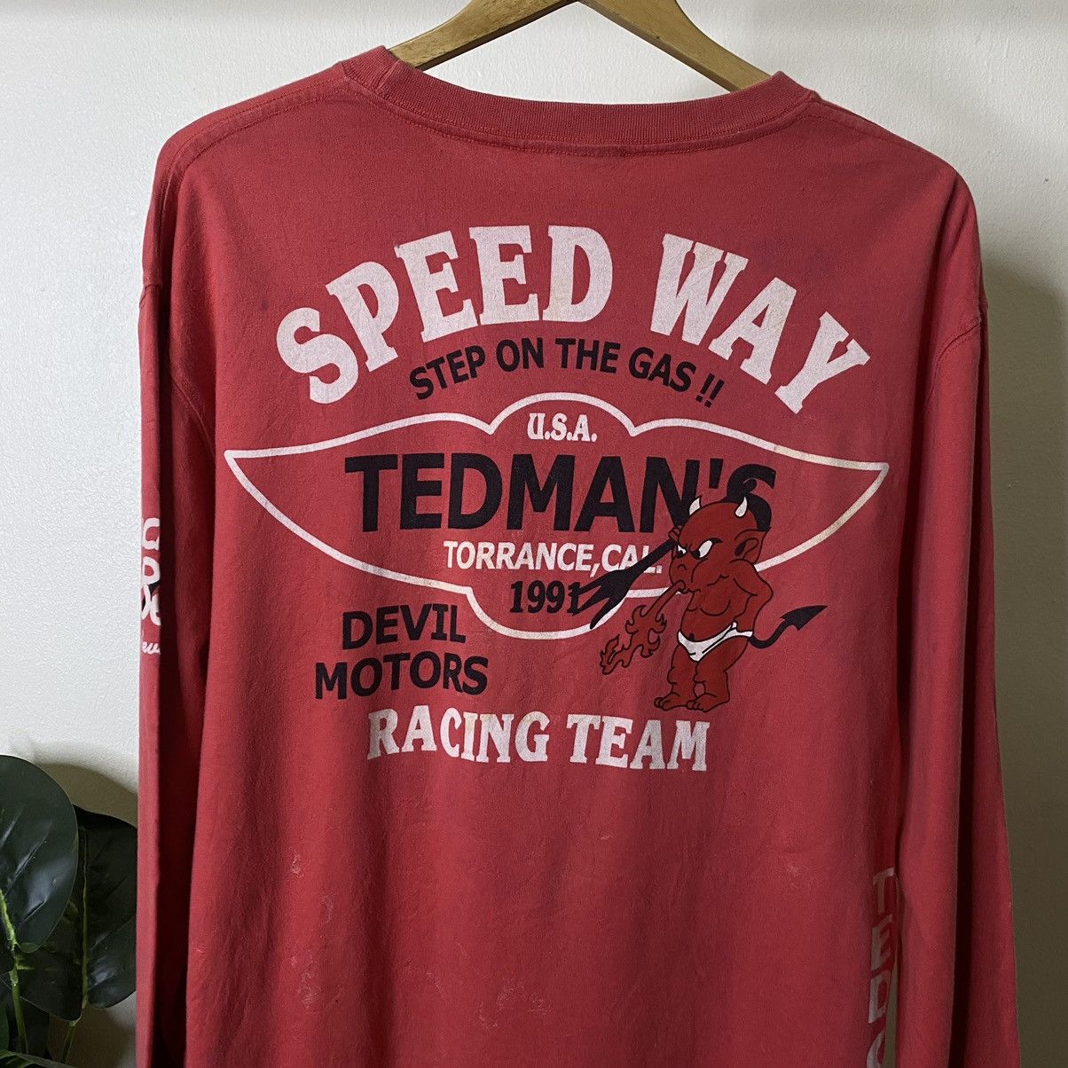 Tedman × The Real McCoy's × Vintage Vintage Tedman Lucky Devil Racing Team L/S T Shirt Size US M / EU 48-50 / 2 - 10 Thumbnail