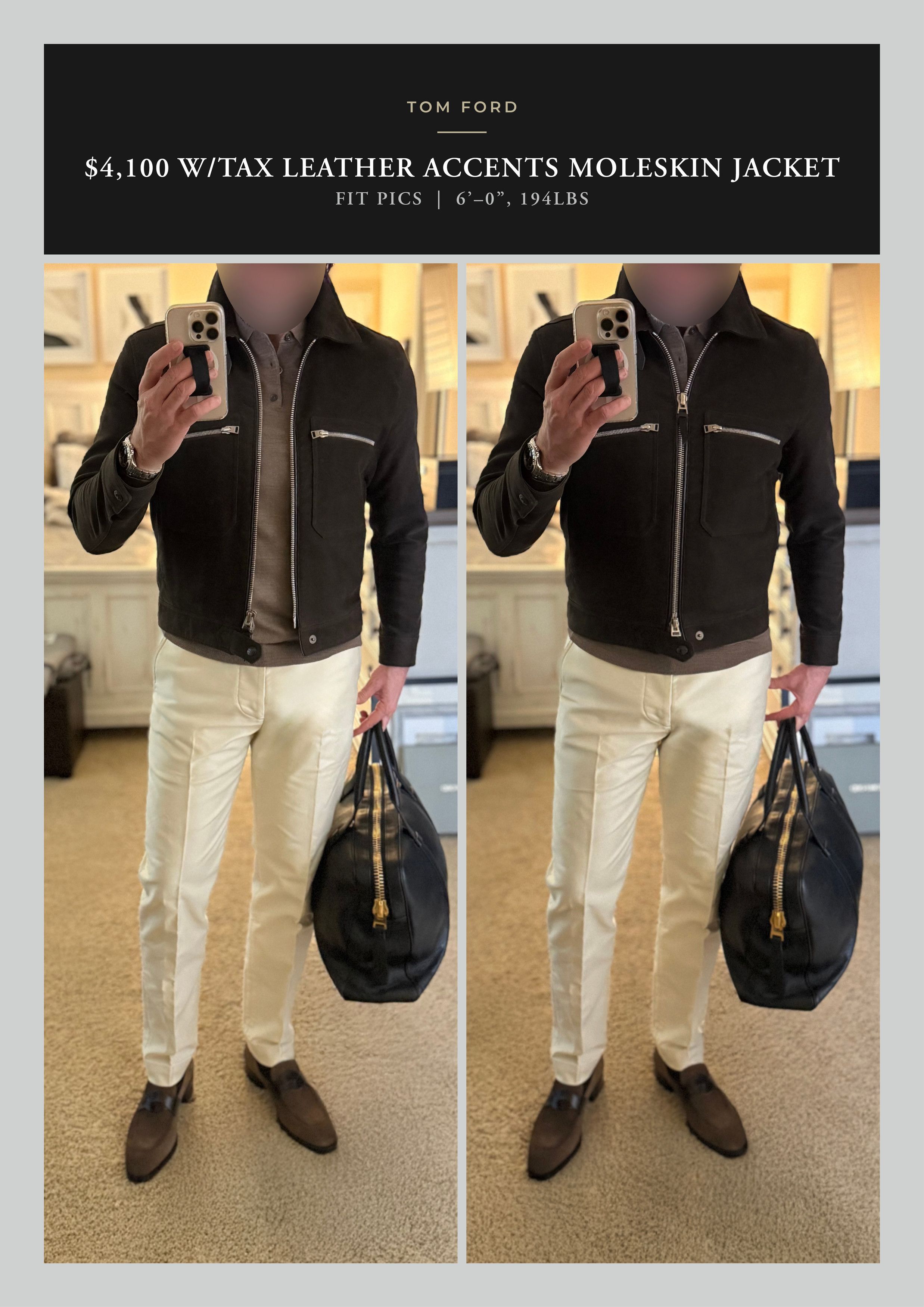 Tom Ford Best Dressed Very Rare $4,100 w/tax Moleskin Leather Jacket Size US M / EU 48-50 / 2 - 3 Thumbnail