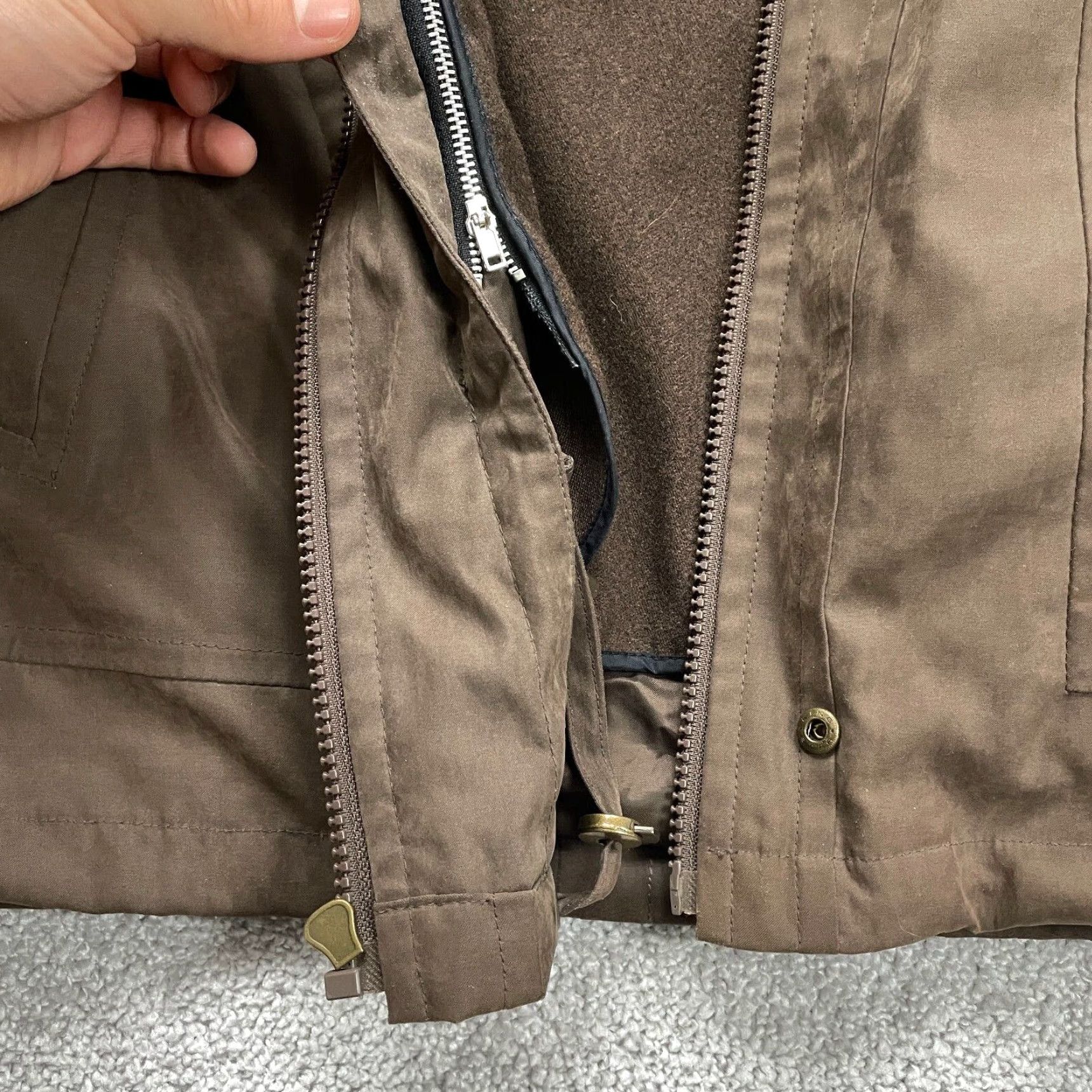 Vintage F.S. Limited Vintage Jacket Womens Petite Medium Brown Full Zip Hoodie Outdoor Jacket/Coat Size M / US 6-8 / IT 42-44 - 4 Thumbnail