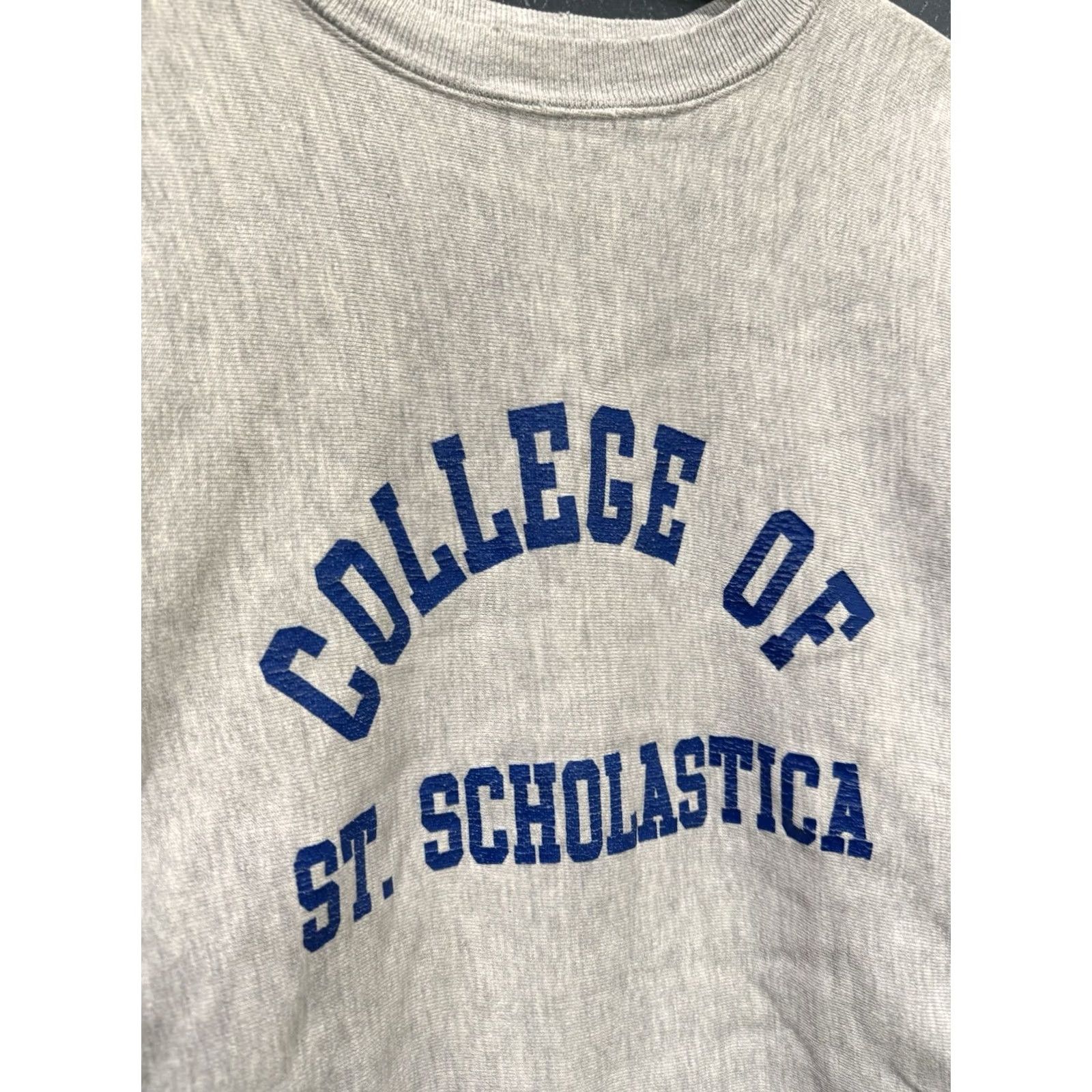 Champion VINTAGE Champion Sweatshirt College Of St Scholastica Gray M 80s Reverse Weave Mens Size US M / EU 48-50 / 2 - 4 Thumbnail