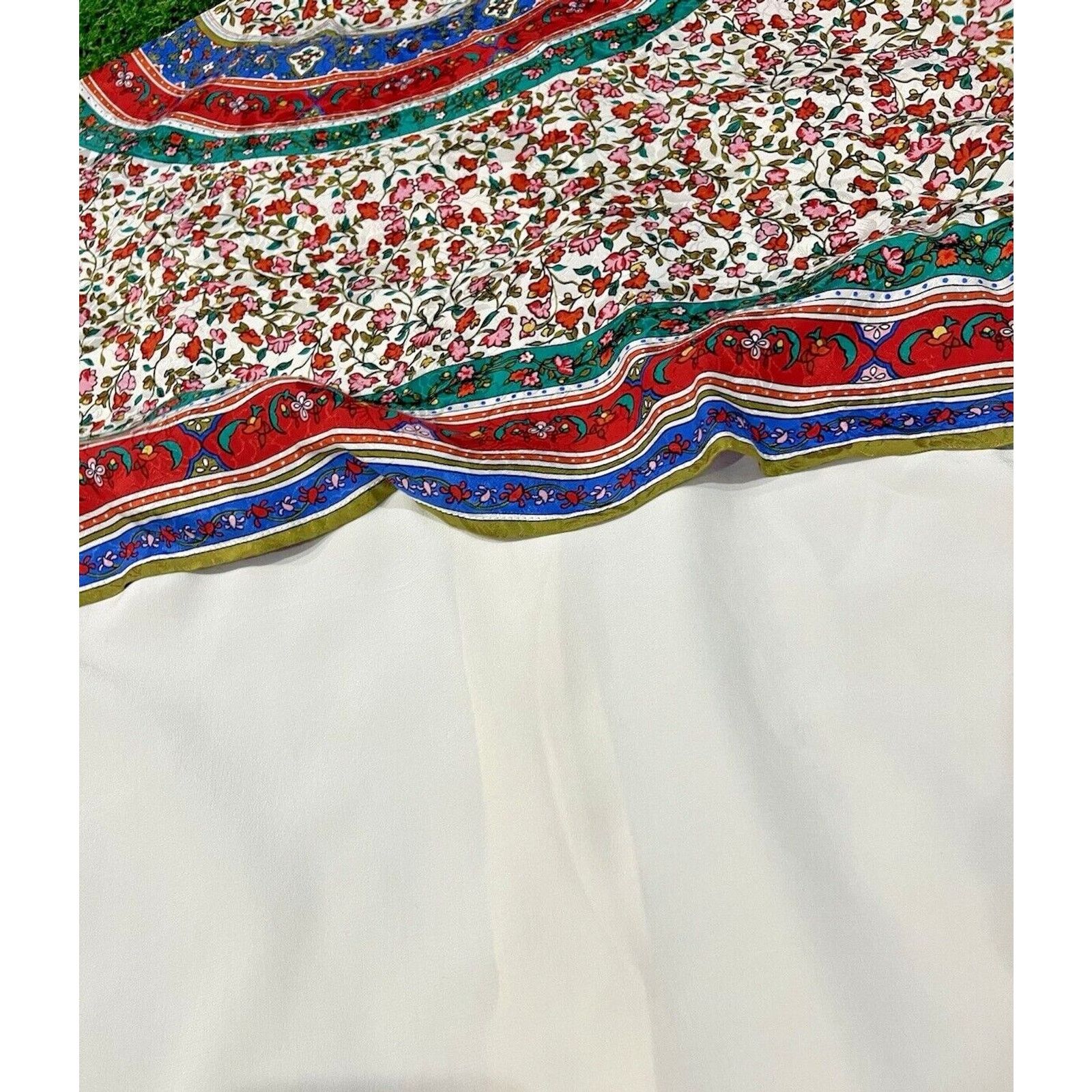 Adrianna Papell Adrianna Papell Floral Silk Blouse Fairy Bohemian 1R XXL Size XXL / US 16-18 / IT 52-54 - 12 Thumbnail