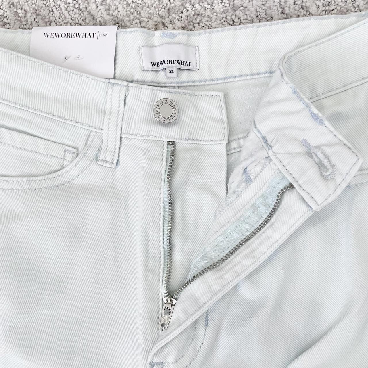 WeWoreWhat We Wore What Kick Flare High Rise Jeans Cotton Light Denim Size 24" / US 00 / IT 34 - 9 Thumbnail