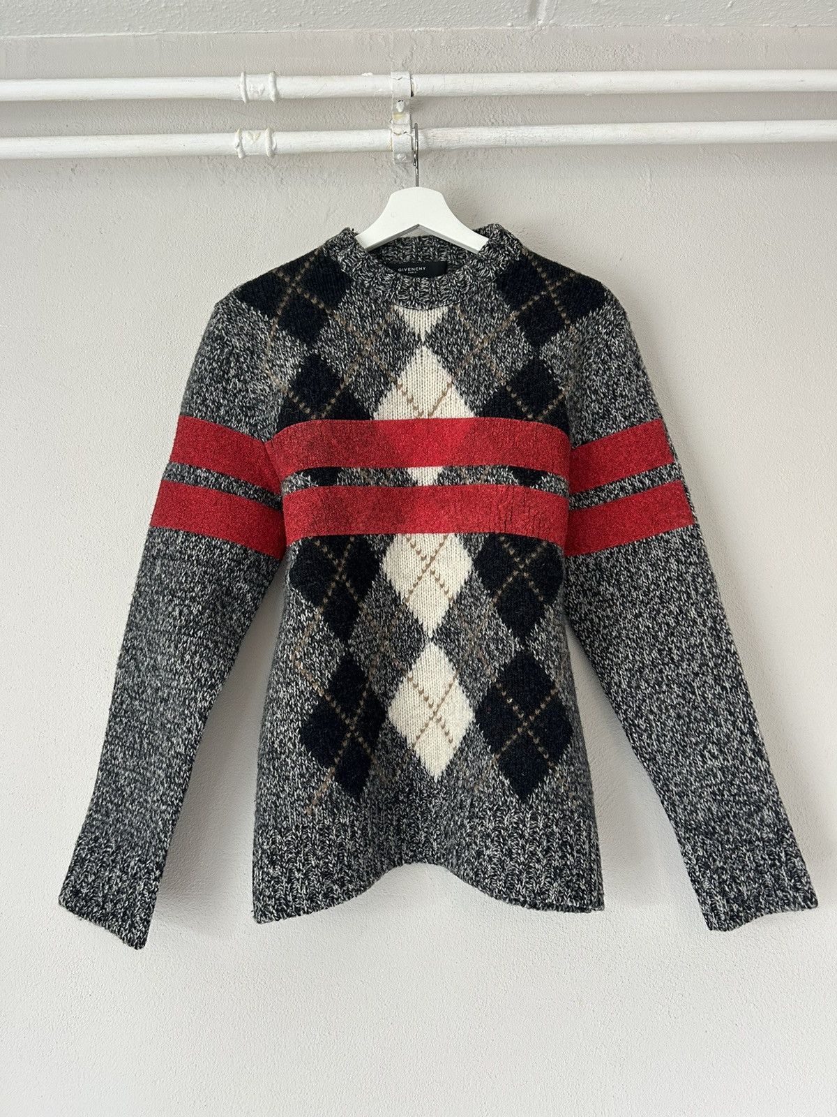 Givenchy FW13 Wool Argyle Sweater Size US S / EU 44-46 / 1 - 1 Thumbnail