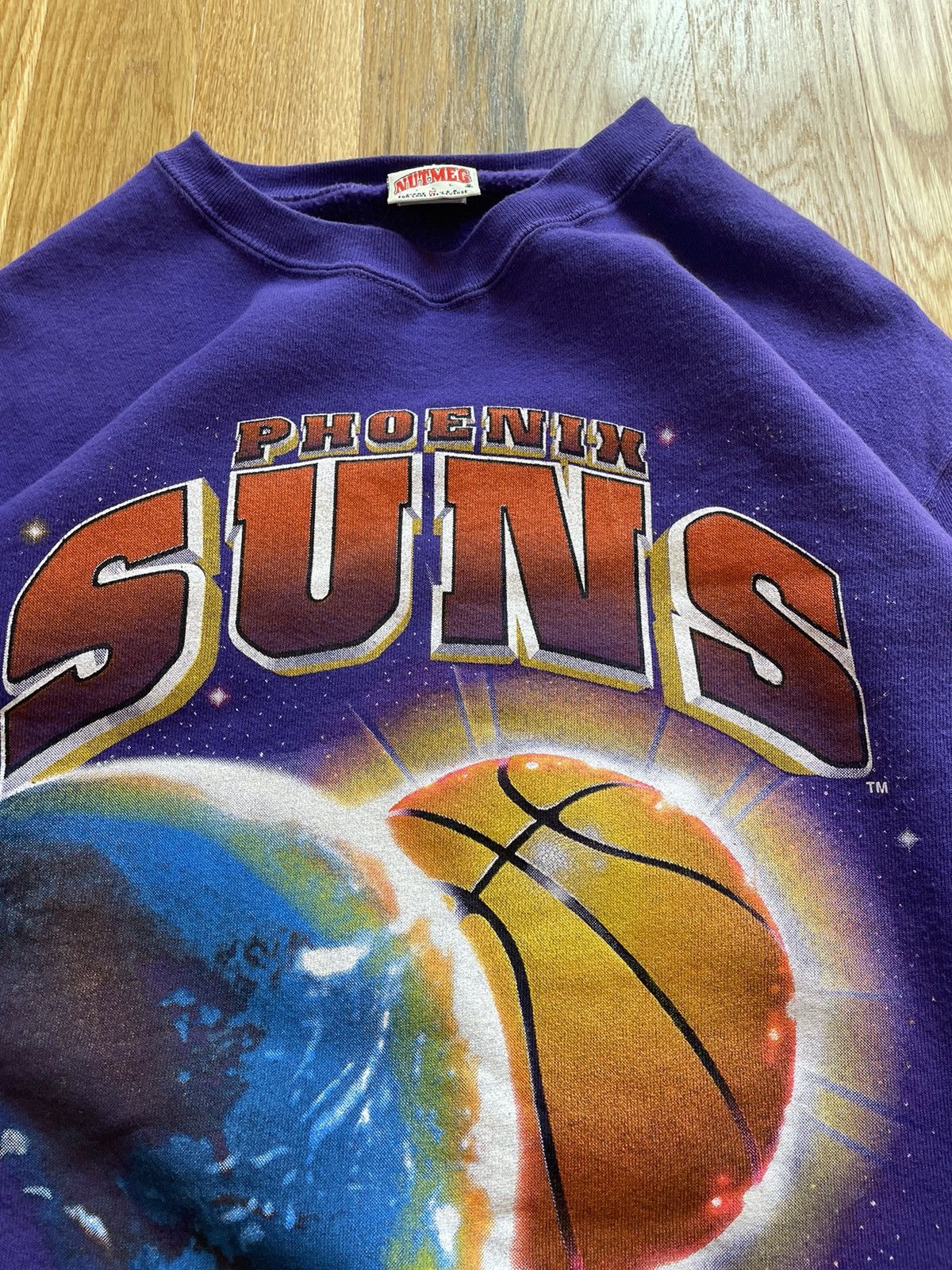 Phoenix Suns Nutmeg Mills Vintage 90s NBA Space Sweatshirt M