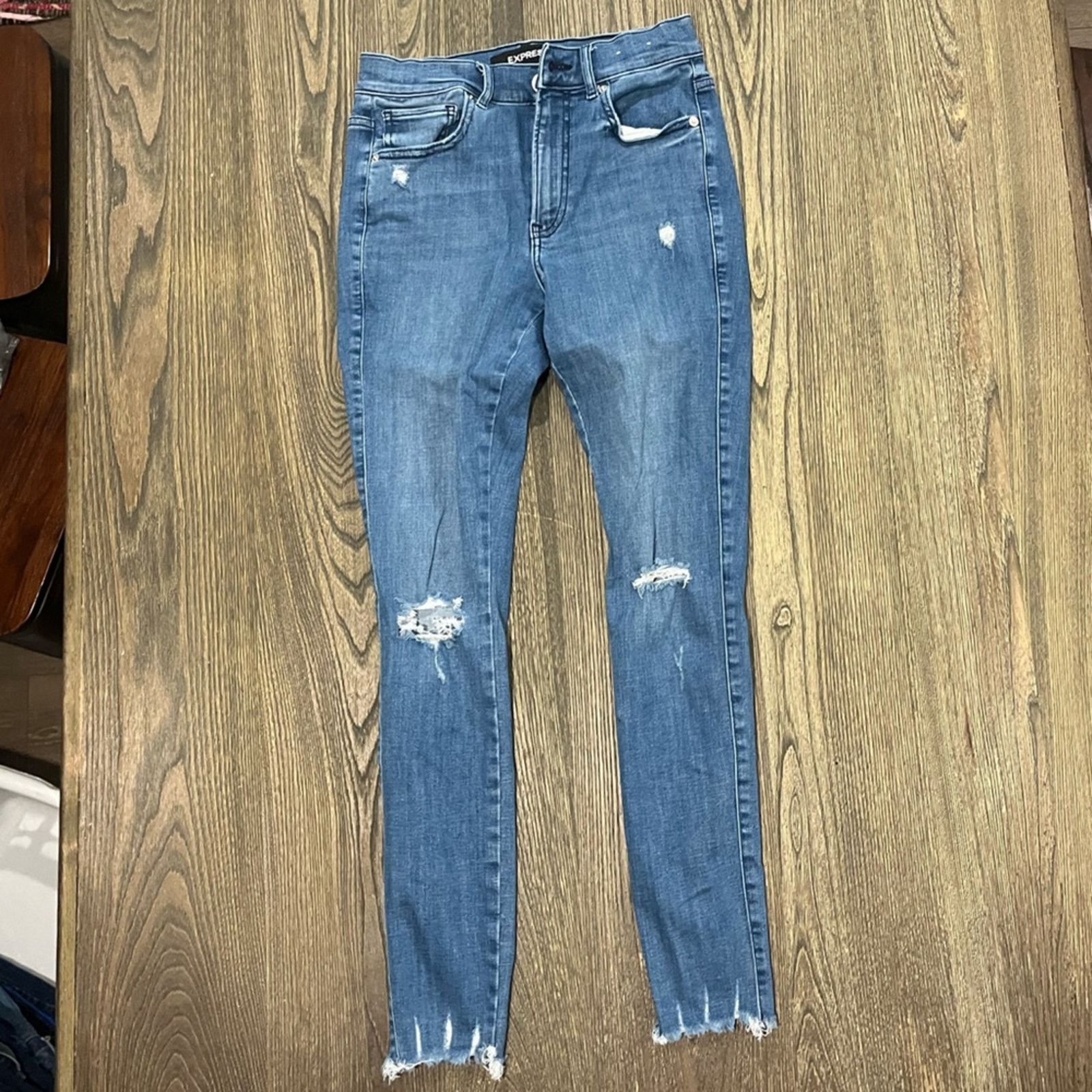 Express Express Jeans Ankle Legging High Rise Hyper Stretch Size 27" / US 4 / IT 40 - 1 Thumbnail