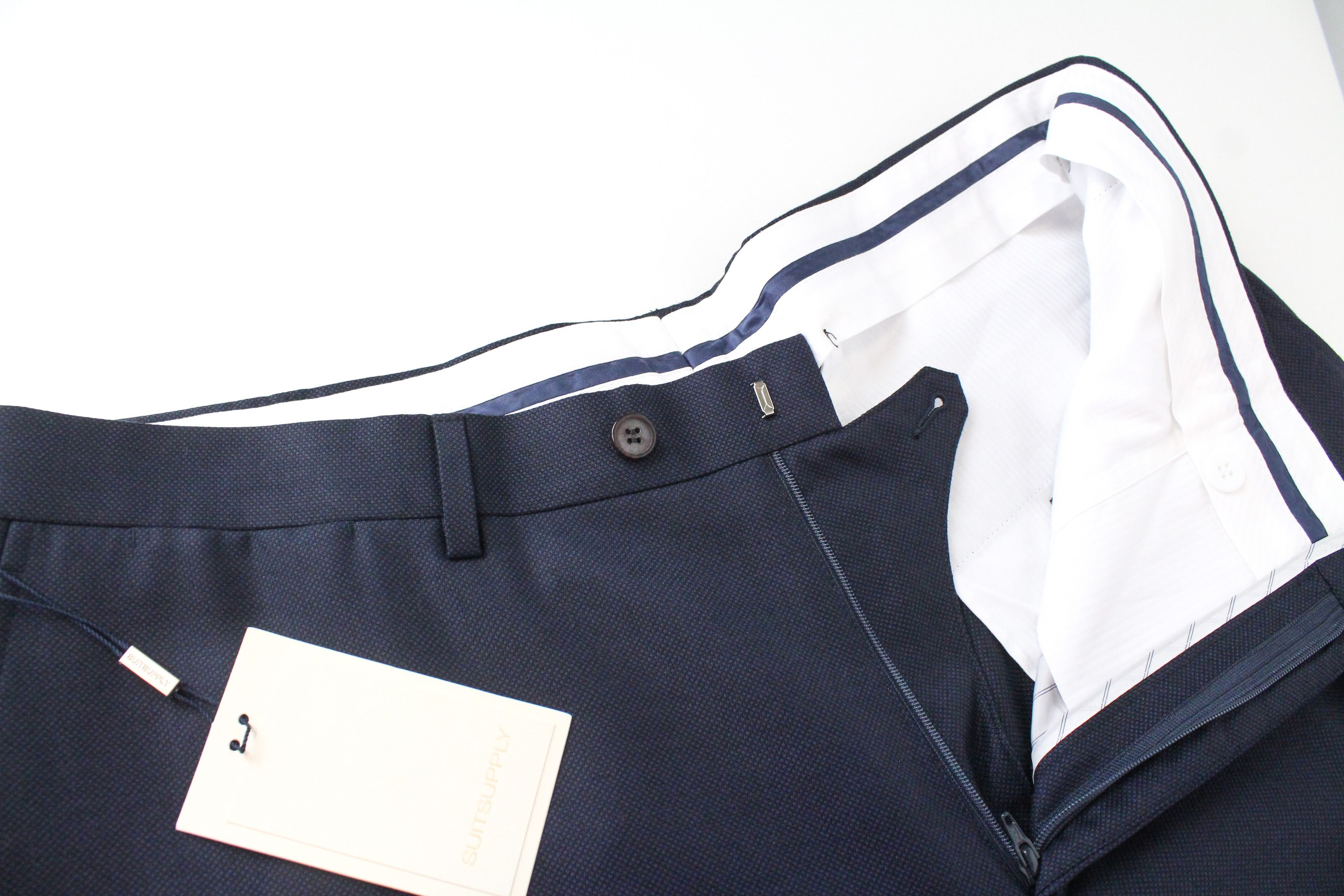 Suitsupply UK40S Navy Wool Pleated Trousers 60414 Size US 40 / EU 56 - 3 Thumbnail