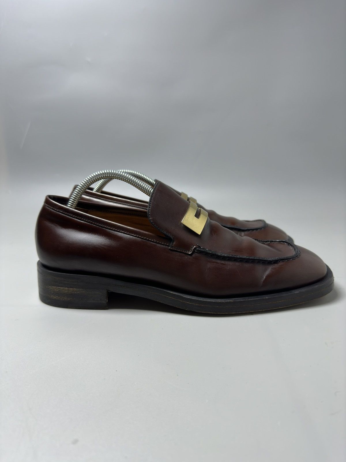 Gucci VINTAGE GUCCI - BROWN LEATHER FORMAL SHOES Size US 10.5 / EU 43-44 - 2 Thumbnail