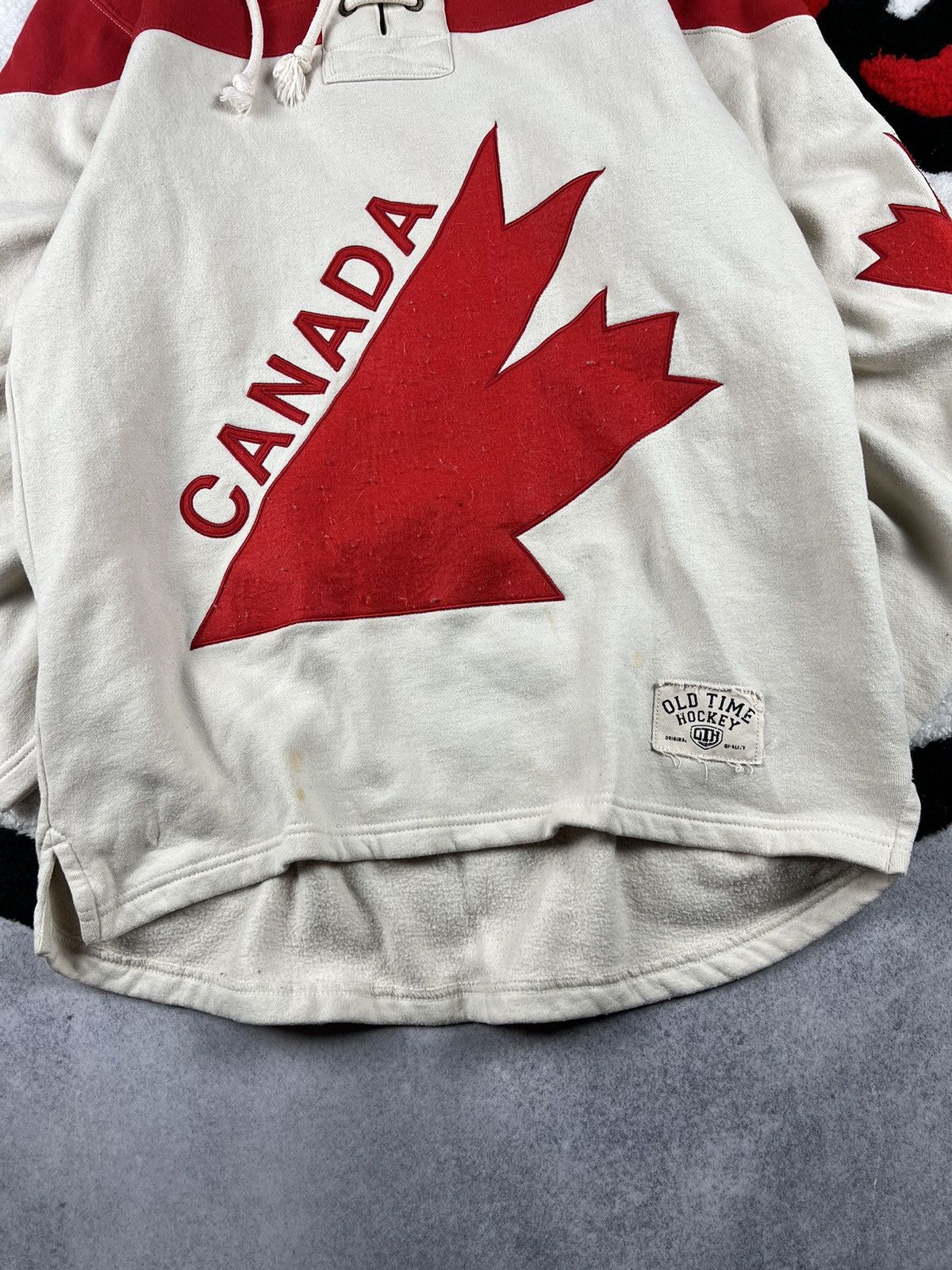 Vintage Old Time Hockey Canada NHL Fleece Hoodie Size US S / EU 44-46 / 1 - 4 Thumbnail