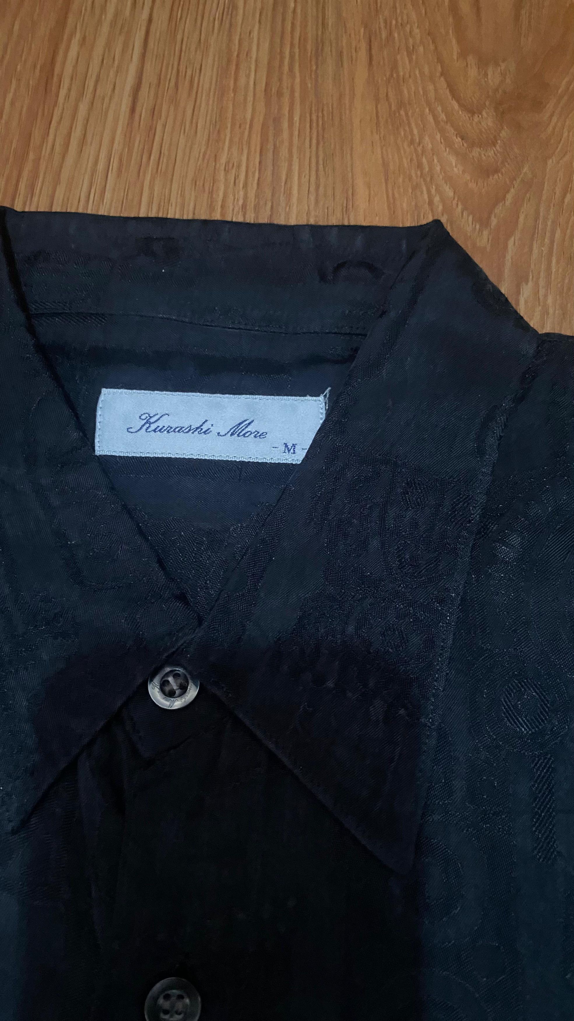 Japanese Brand vintage kurashi more jacquard cupro shirt Size US M / EU 48-50 / 2 - 2 Thumbnail