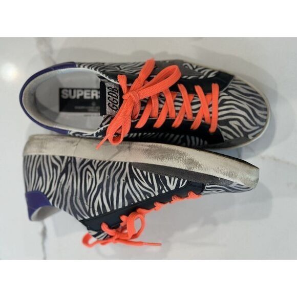 Golden Goose Golden Goose Superstar Zebra-Striped Sneakers Size 38 Size US 8 / IT 38 - 6 Thumbnail