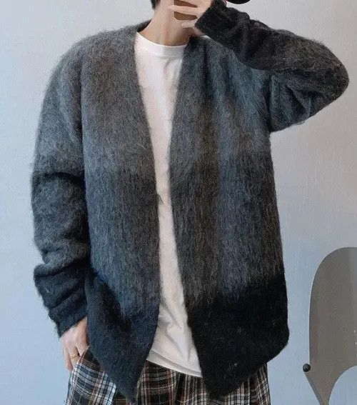 VIBE Gradient Fluffy Knit Cardigan Sweater Size US M / EU 48-50 / 2 - 1 Thumbnail