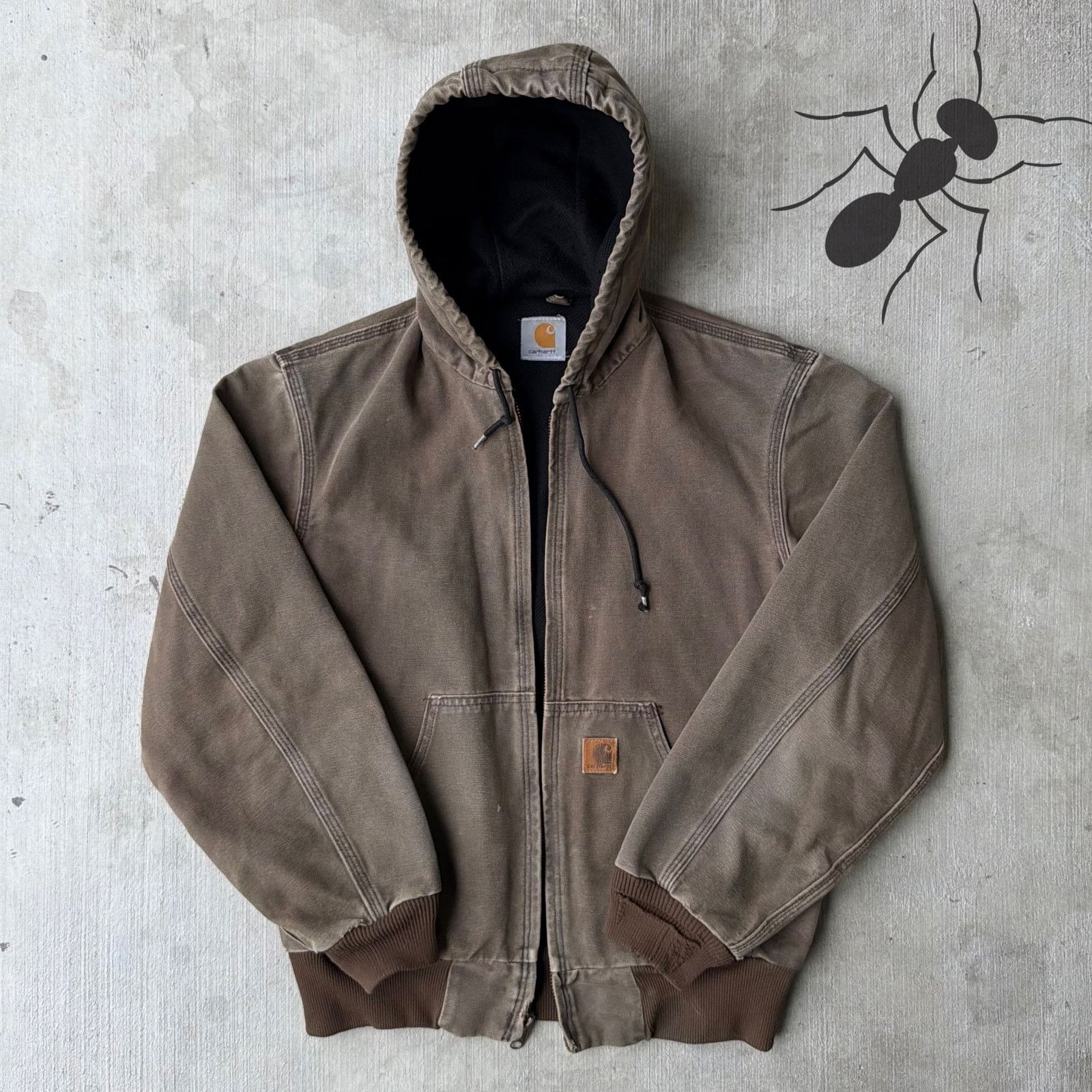 Carhartt × Vintage Carhartt brown hooded work wear jacket Size US S / EU 44-46 / 1 - 1 Thumbnail
