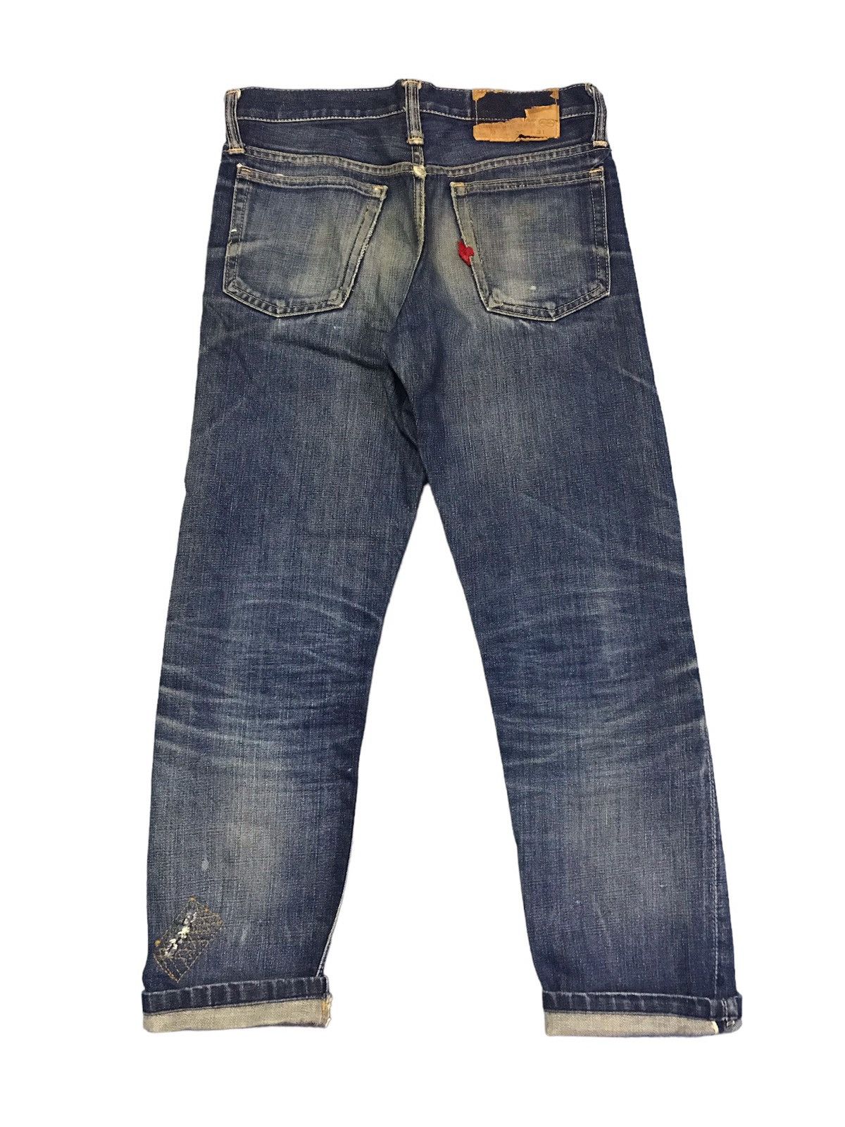 Vintage 🔥🔥Vtg 70s Big John Half Selvedge Rare Distressed Talon Jeans Size US 29 - 13 Thumbnail