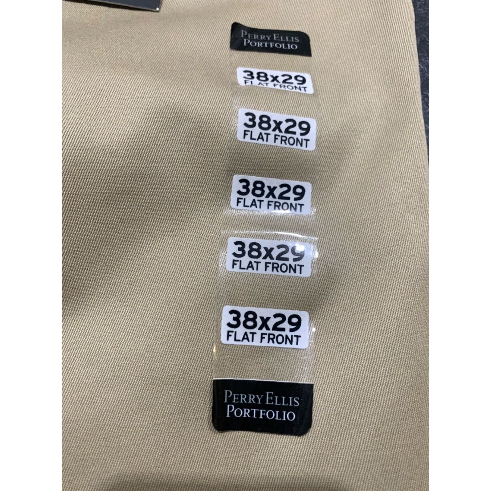 Perry Ellis VINTAGE Perry Ellis Pants Men's 38x29 Portfolio Premium Twill No Iron Stretch Uniform Antelope Khaki Dress Pants Size US 38 / EU 54 - 7 Thumbnail