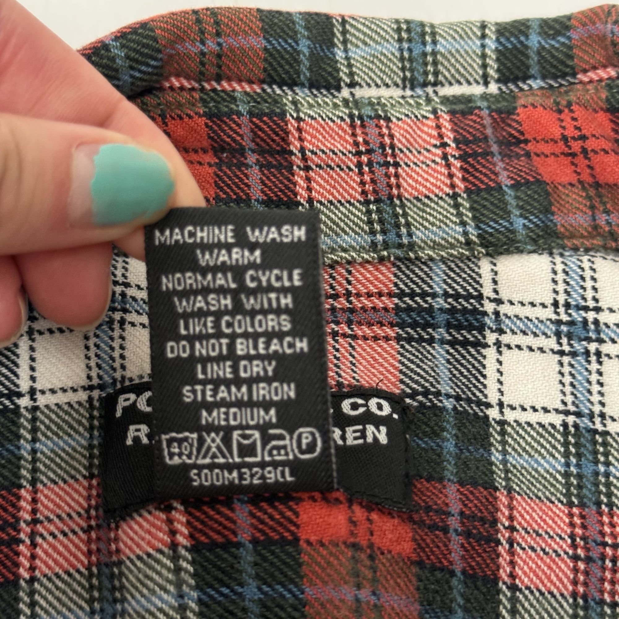 Ralph Lauren 90's Y2K Ralph Lauren Red Blue Shadow Plaid POLO Size US L / EU 52-54 / 3 - 6 Thumbnail