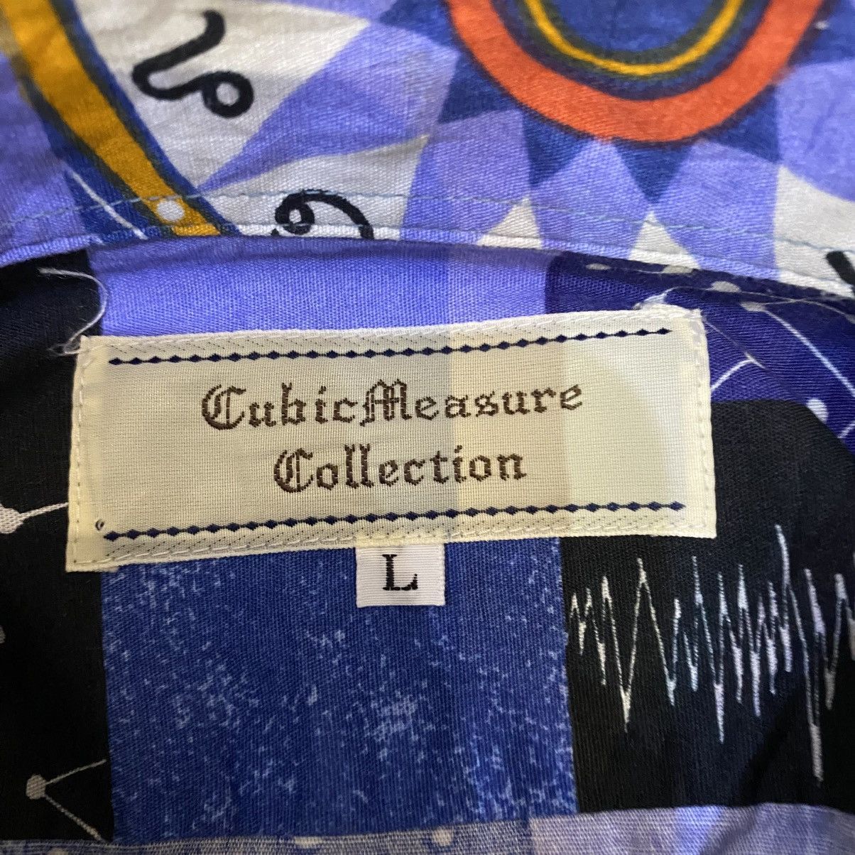 Japanese Brand 1990s Cubic Measure Pattren Clocks Button Ups Shirts Size US XL / EU 56 / 4 - 13 Thumbnail
