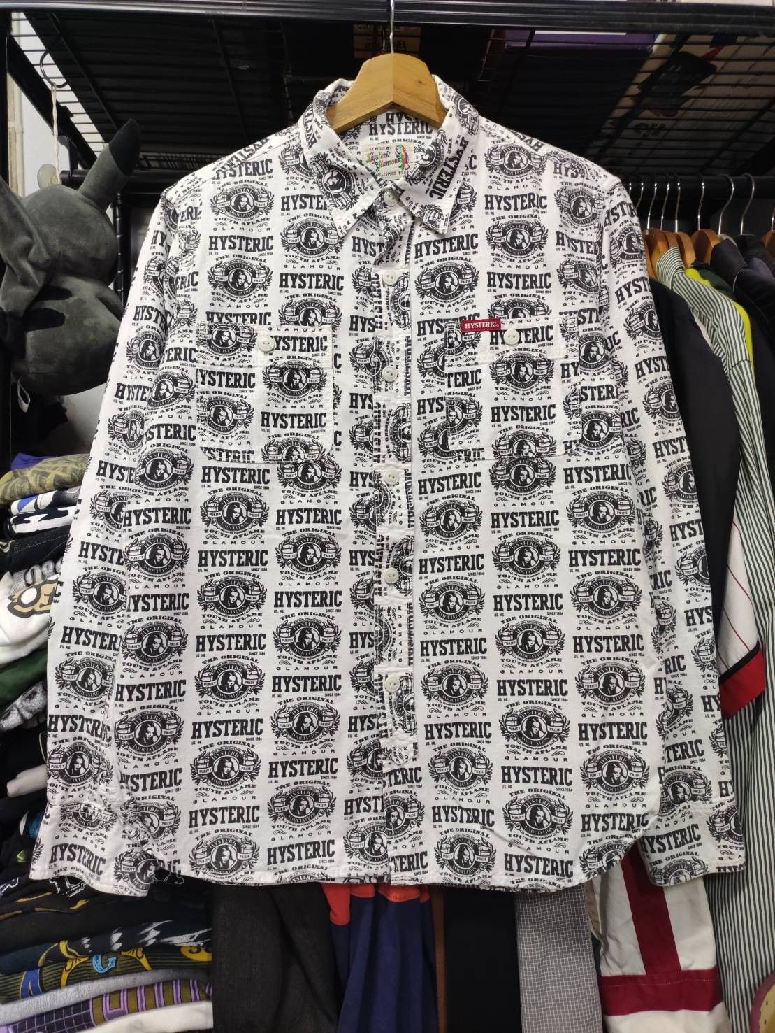 Hysteric Glamour Vtg 00's Hysteric Glamour Youth Aflame Logo Over Print Size US M / EU 48-50 / 2 - 2 Thumbnail