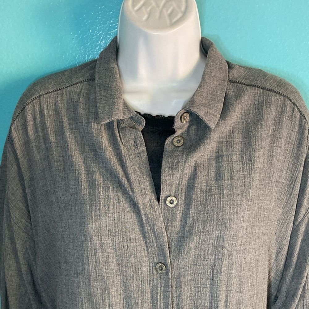 Transit Transit Par Such 3 Womens Gray Size M Long Sleeve Button Fro Size M / US 6-8 / IT 42-44 - 3 Thumbnail