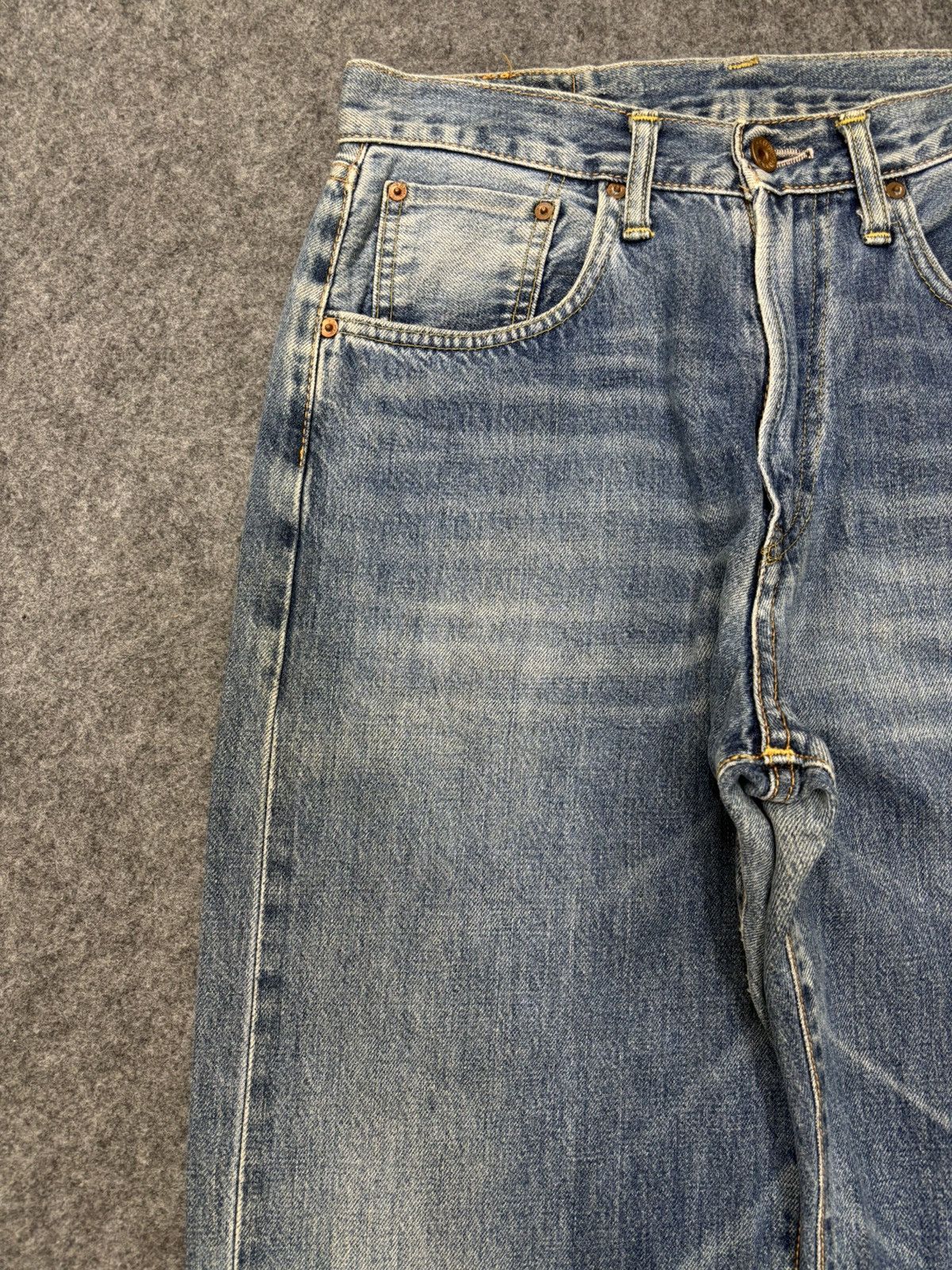 Edwin 💥Wide 90s💥Vintage Edwin Mnimalist Fade Selvedge Denim F626 Size US 29 - 4 Thumbnail