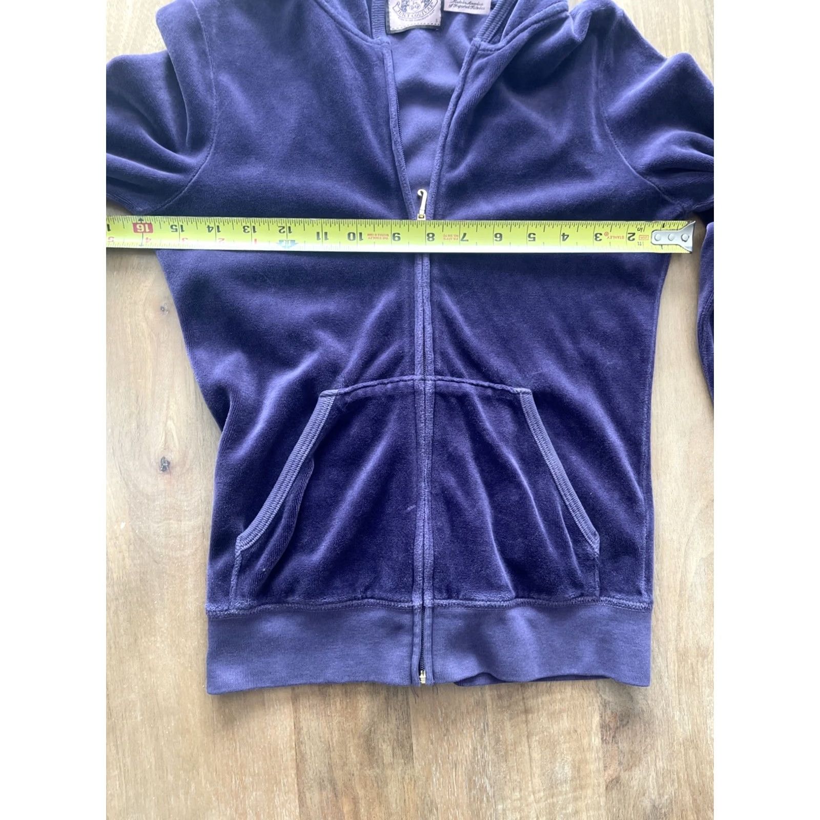 Juicy Couture VINTAGE Juicy Couture Velour Hoodie Women S Purple 90s Rhinestones Full Zip Juicy Couture Girls? Size S / US 4 / IT 40 - 8 Thumbnail