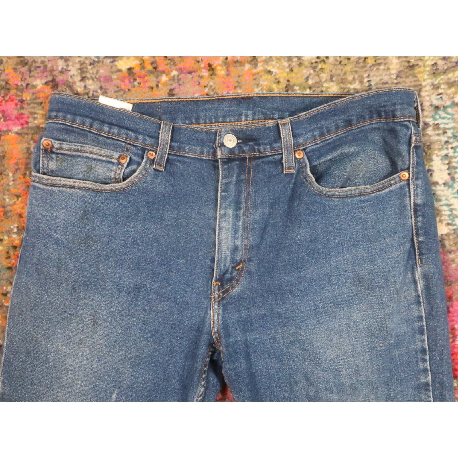 Levi's LEVI'S 511 Slim Fit Jeans 34x30 Denim Blue Men Regular 34 Stretch Zipper Cotton Blend Medium Wash 511 slim fit Size US 34 / EU 50 - 3 Thumbnail