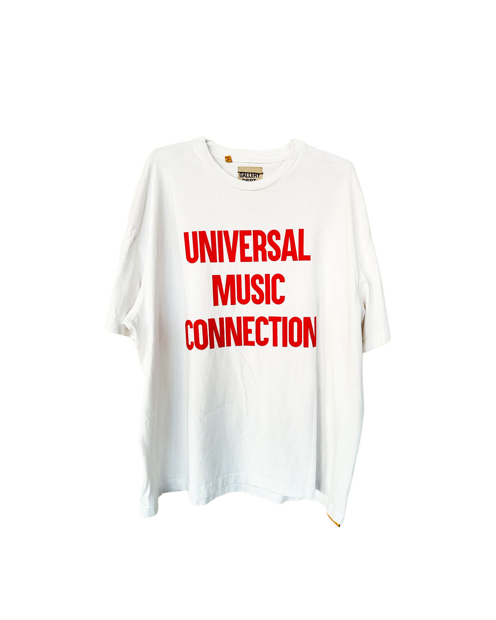 image of Gallery Dept. Universal Music Connection Graphic T-Shirt in White, Men's (Size XL)