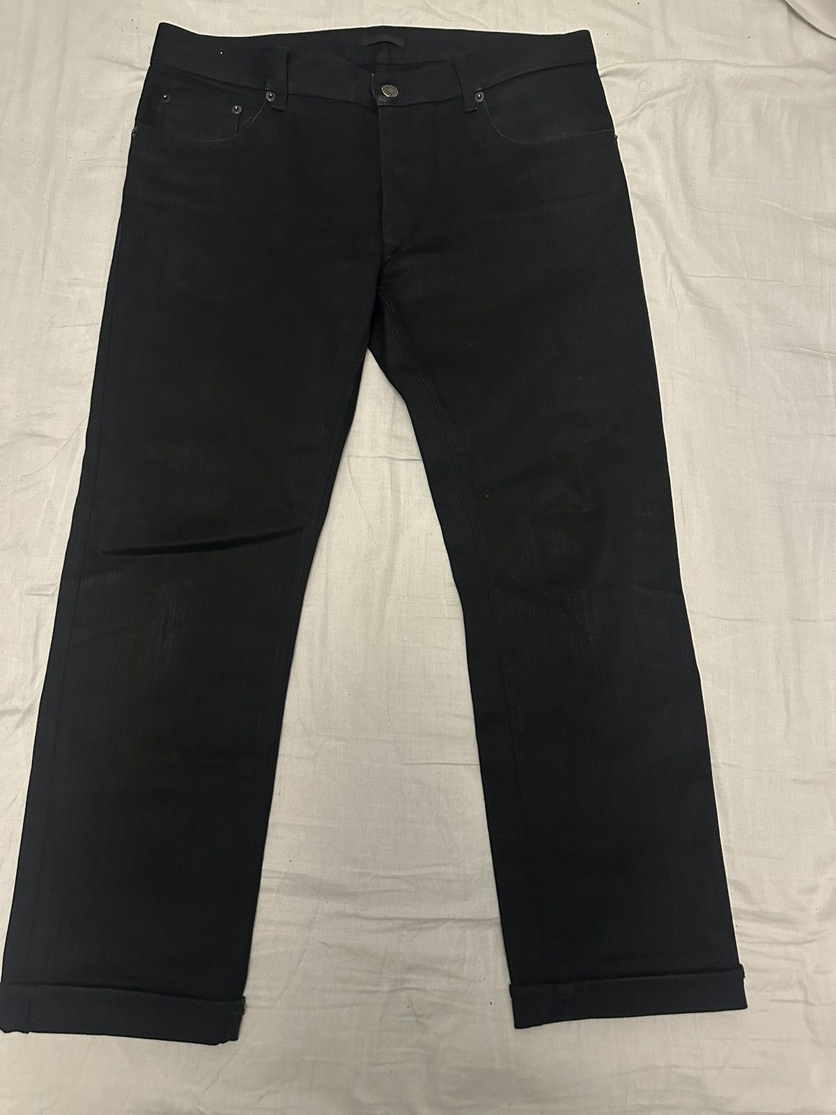 image of Prada Waxed Denim in Black, Men's (Size 33)