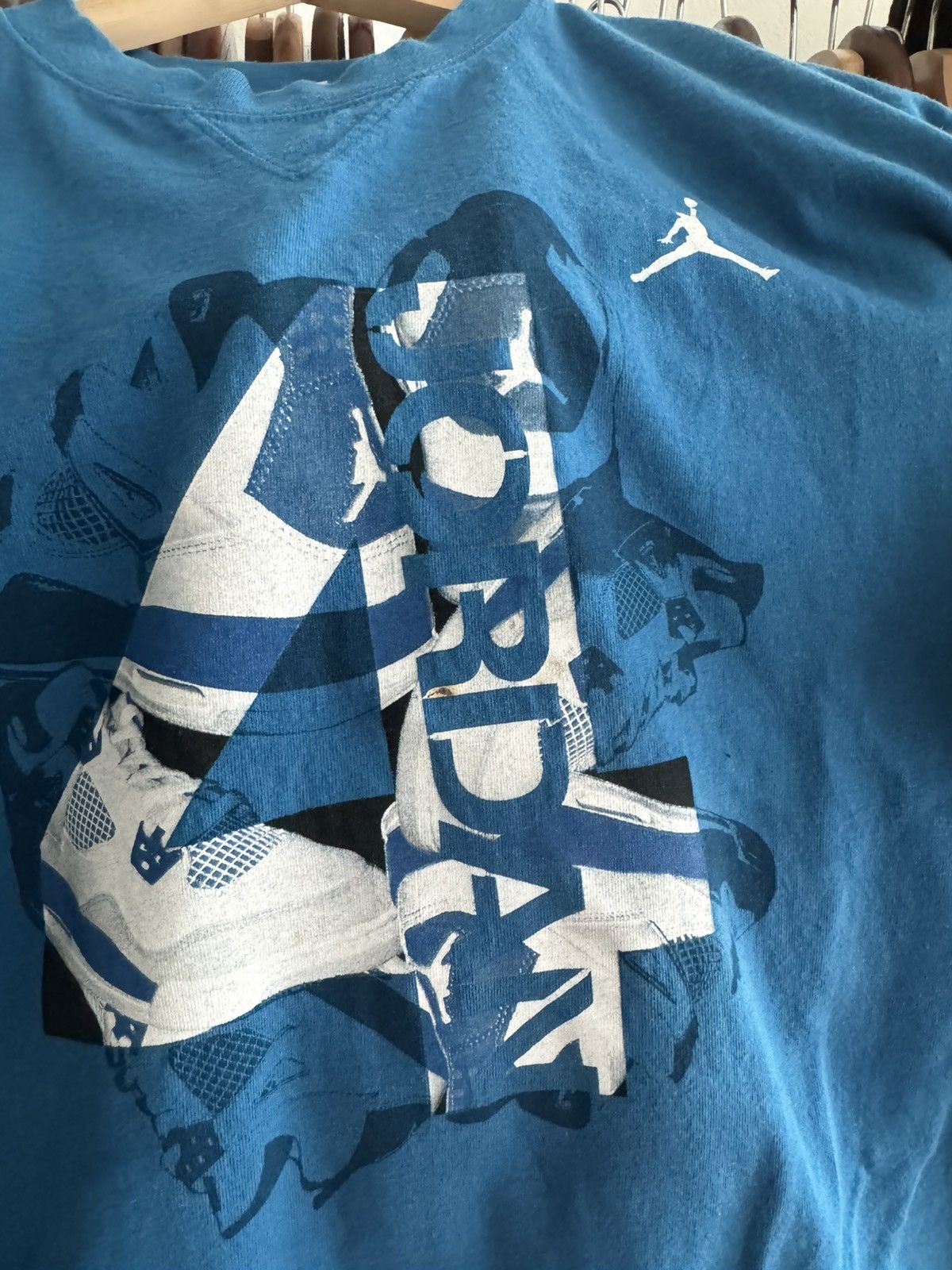Jordan Brand Jordan 4 Retro Military Blue tee Size US XL / EU 56 / 4 - 2 Thumbnail