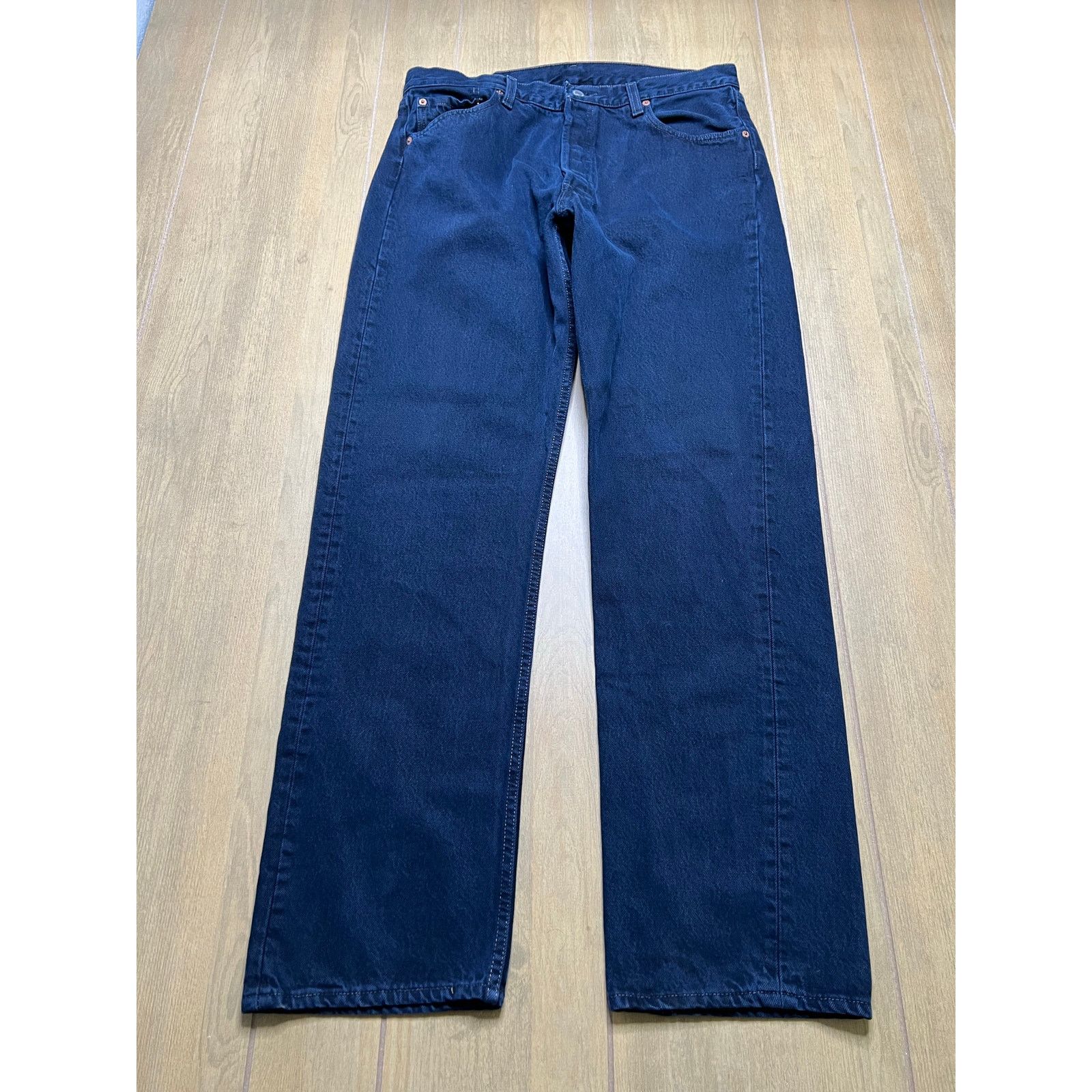 Levi's Levi’s 501 Jeans Mens 36x32 Dark Blue Made in USA 1996 Size US 36 / EU 52 - 2 Thumbnail