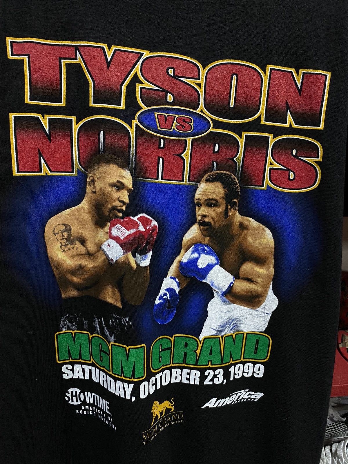 Vintage Vintage 90’s Mike Tyson vs Morris Boxing Tee Shirt Medium Size US M / EU 48-50 / 2 - 2 Thumbnail