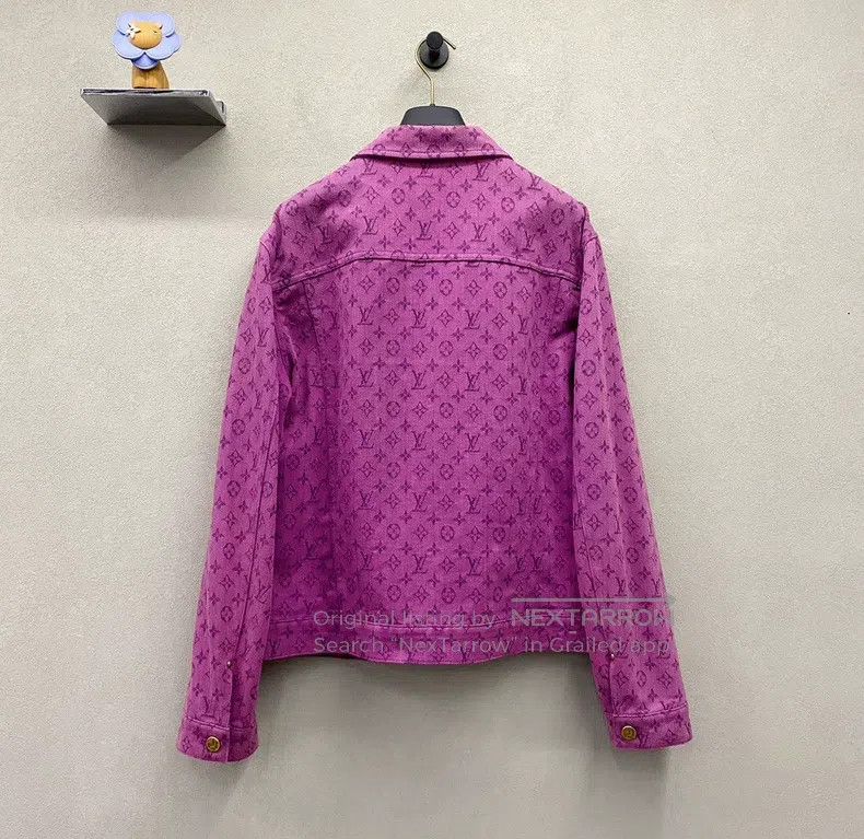 Louis Vuitton Louis Vuitton Purple Monogram Denim Jacket Size US L / EU 52-54 / 3 - 2 Thumbnail