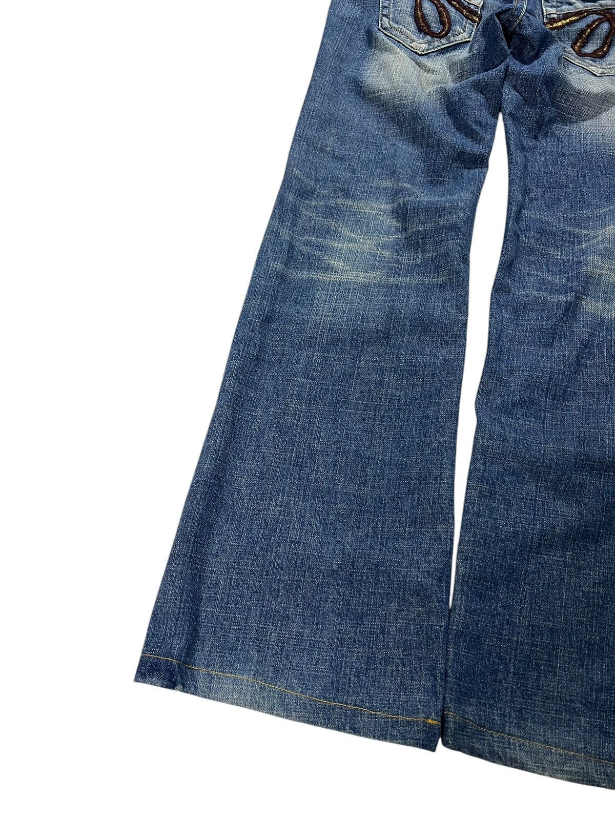 If Six Was Nine × Japanese Brand STUDIO R P&DENIM FLARE JEANS Size 29" - 11 Thumbnail