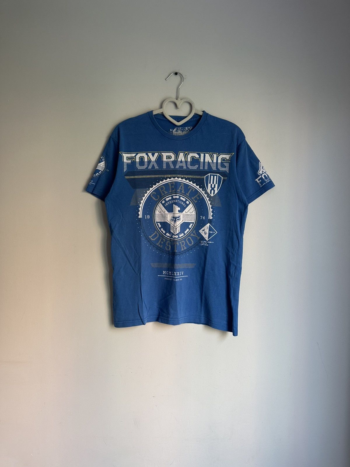 Fox Racing Fox Racing Blue Graphic T-Shirt (Size M) Size US M / EU 48-50 / 2 - 1 Thumbnail