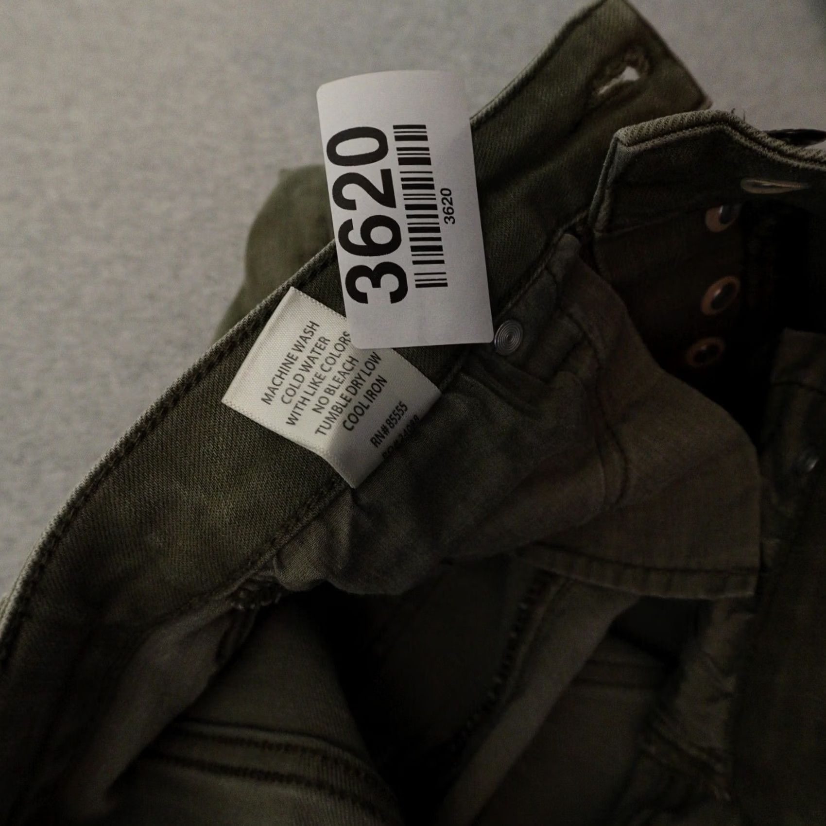 Pistola PISTOLA Jeans Womens 25 (25X27) Green High Rise Button Fly Stretch Lightweight - Regular Fit, Denim, Solid, Straight, Size 25, Green, Women, Jeans Size 42" / US 20 - 5 Thumbnail