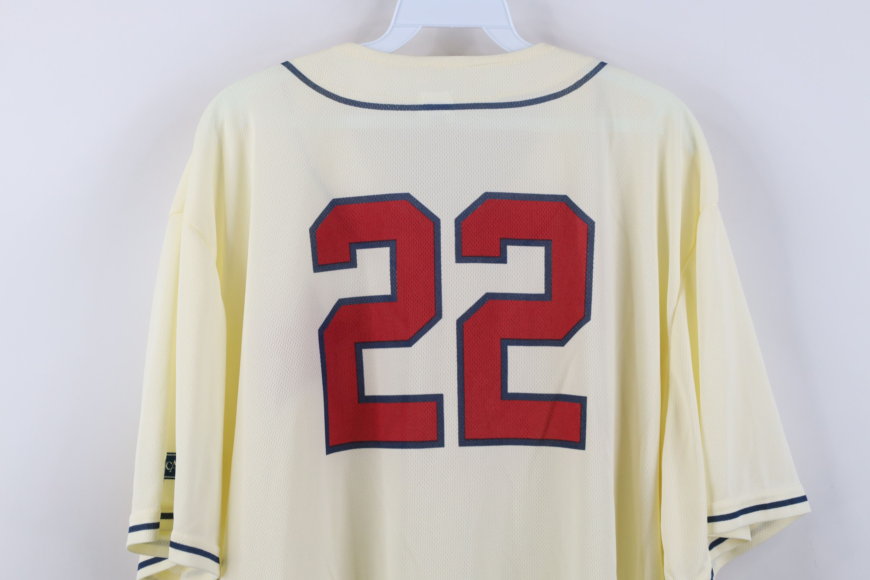 Vintage Vintage Y2K Negro League Detroit Stars Baseball Jersey Cream Size US XXL / EU 58 / 5 - 12 Thumbnail