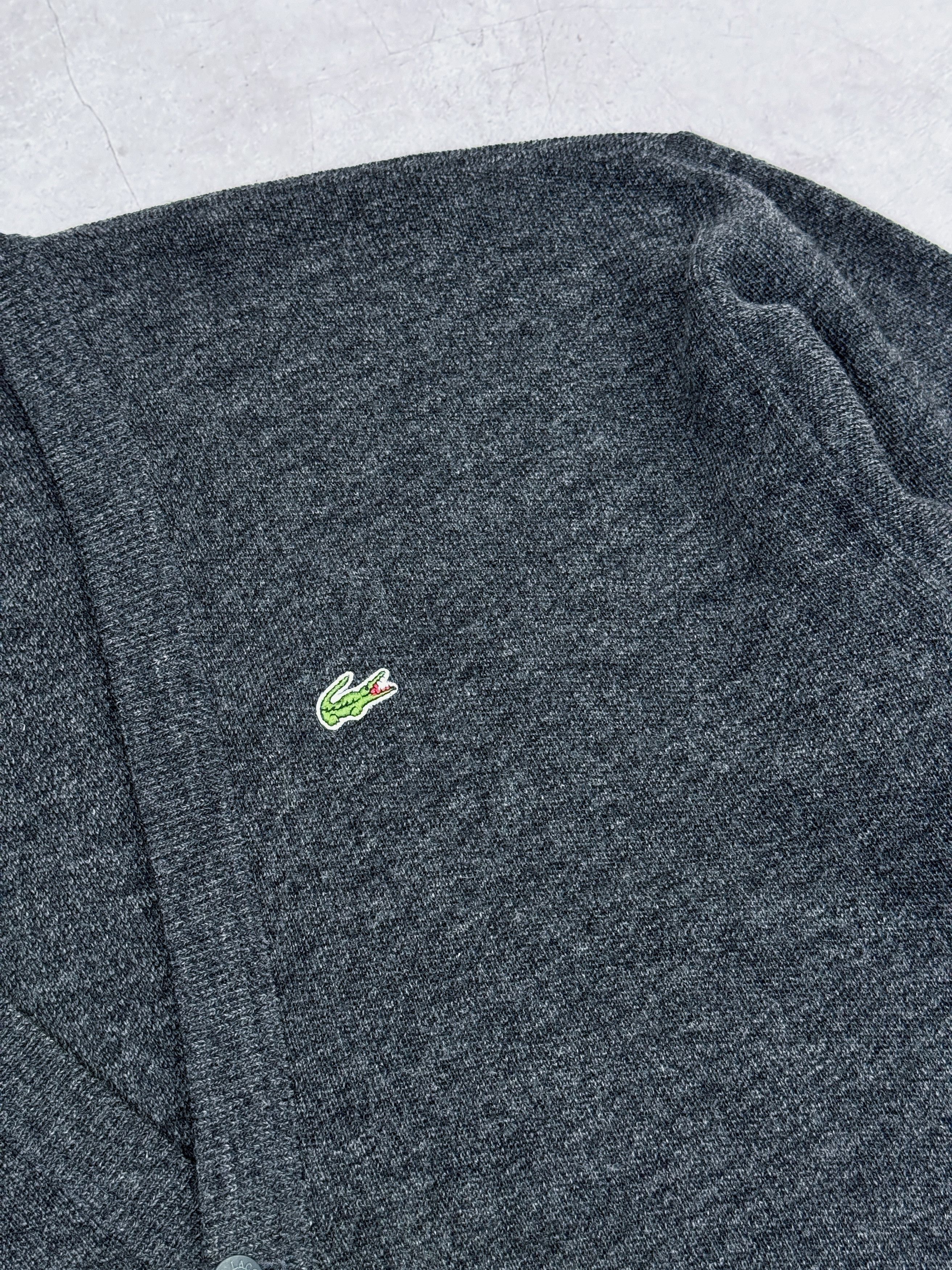 Lacoste 80s Chemise Lacoste Knit Cardigan Wool FRANCE Size US XL / EU 56 / 4 - 5 Thumbnail