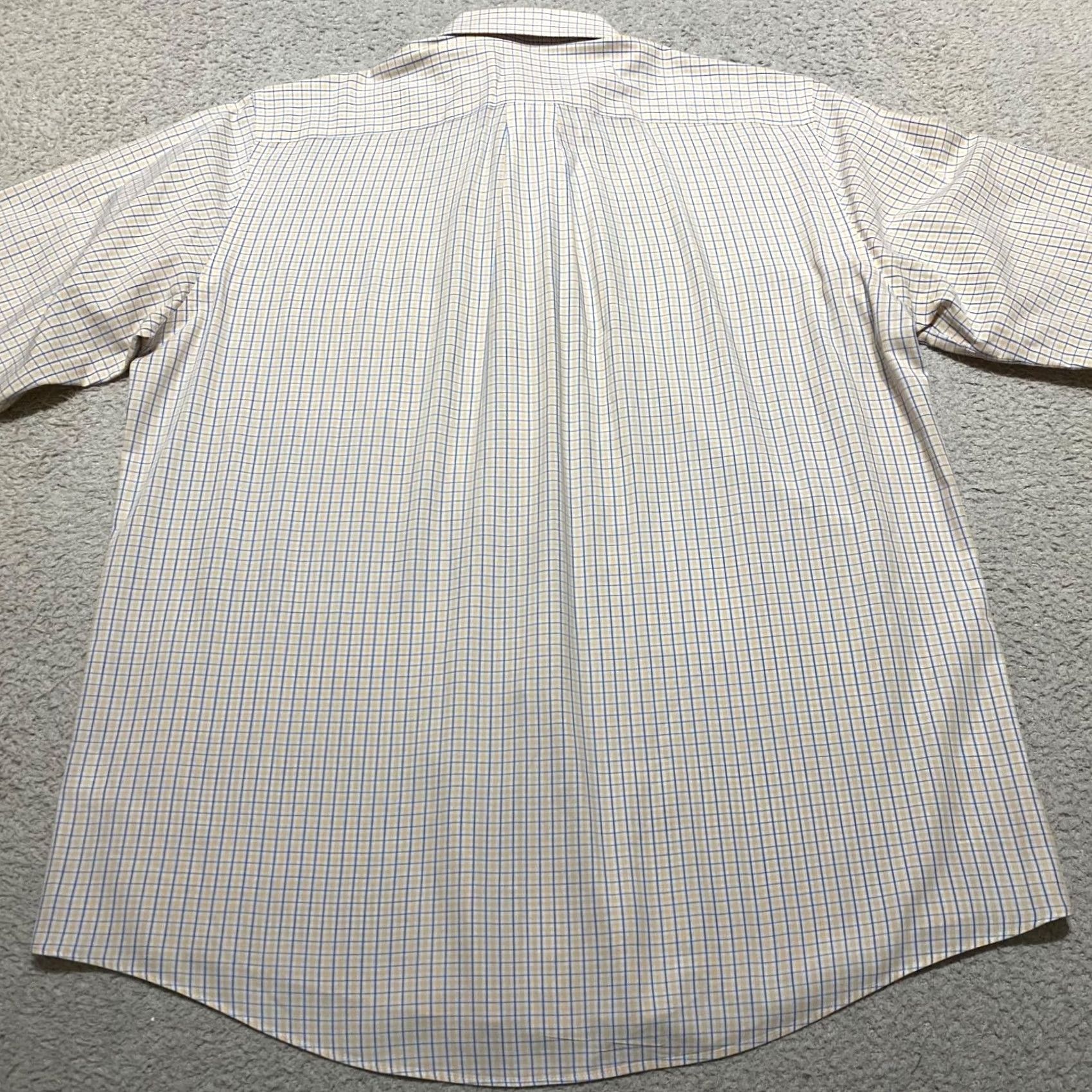 Stafford Stafford Dress Shirt Mens Large Multicolor Plaid Long Sleeve Button-Front 16 16.5 96% Cotton 4% Polyester Classic Size 42R - 2 Thumbnail