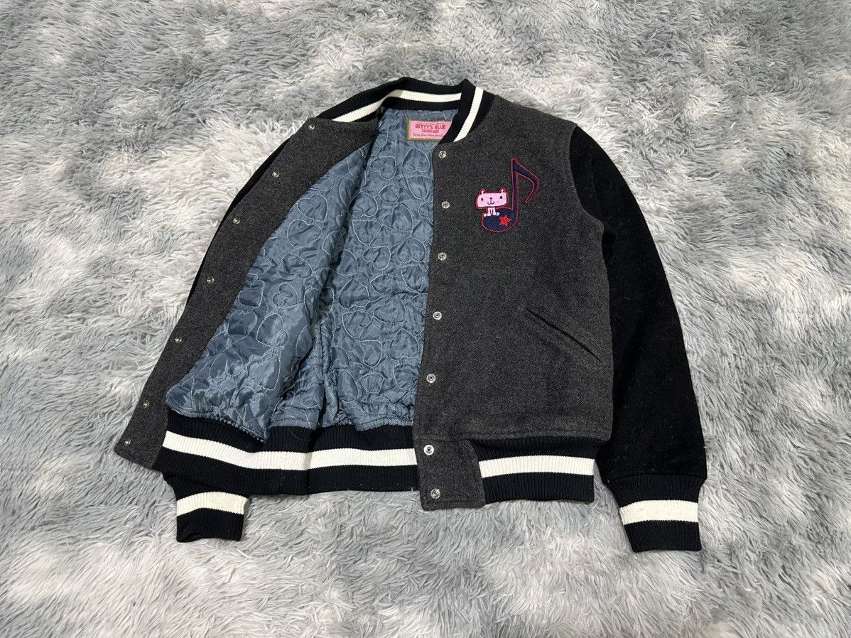 Hysteric Glamour 🔥Y2K Harajuku Betty’s Blue Varsity Bomber Jacket Size US S / EU 44-46 / 1 - 8 Thumbnail