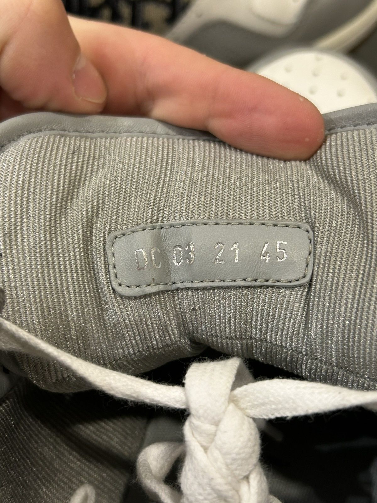 Dior Dior B27 High Top Sneakers - Oblique/Grey Size US 12 / EU 45 - 6 Thumbnail