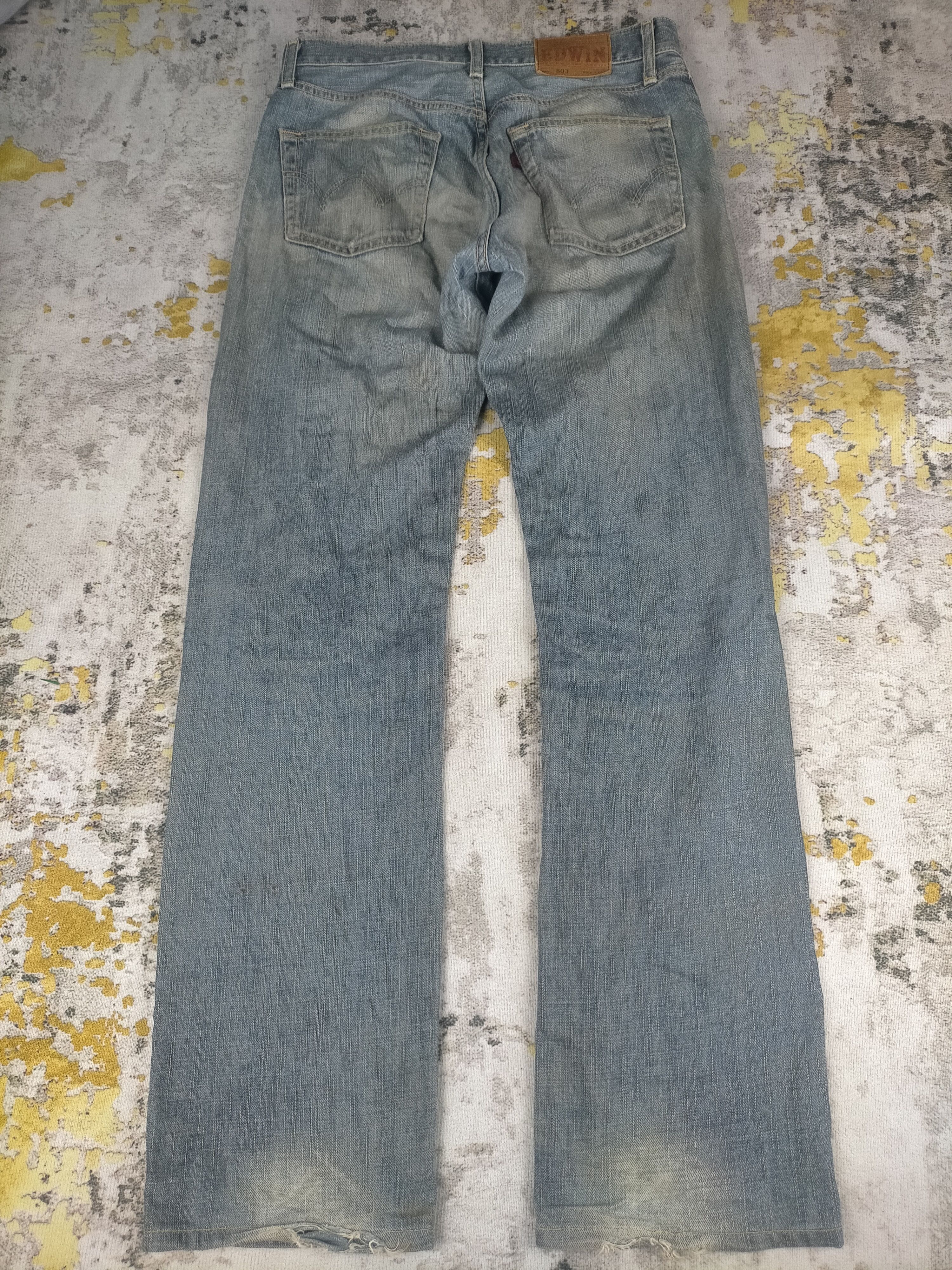 Edwin 🔥90s Edwin Grunge Distressed Washed Jeans Size US 29 - 4 Thumbnail