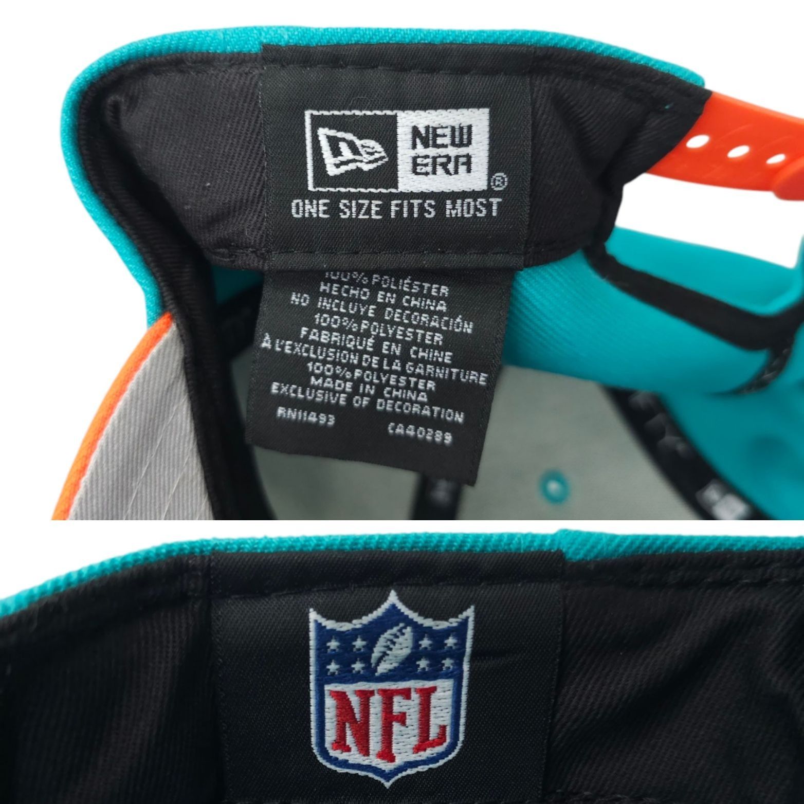 New Era New Era 9Fifty Miami Dolphins Snapback Cap Trucker Hat Size ONE SIZE - 8 Thumbnail