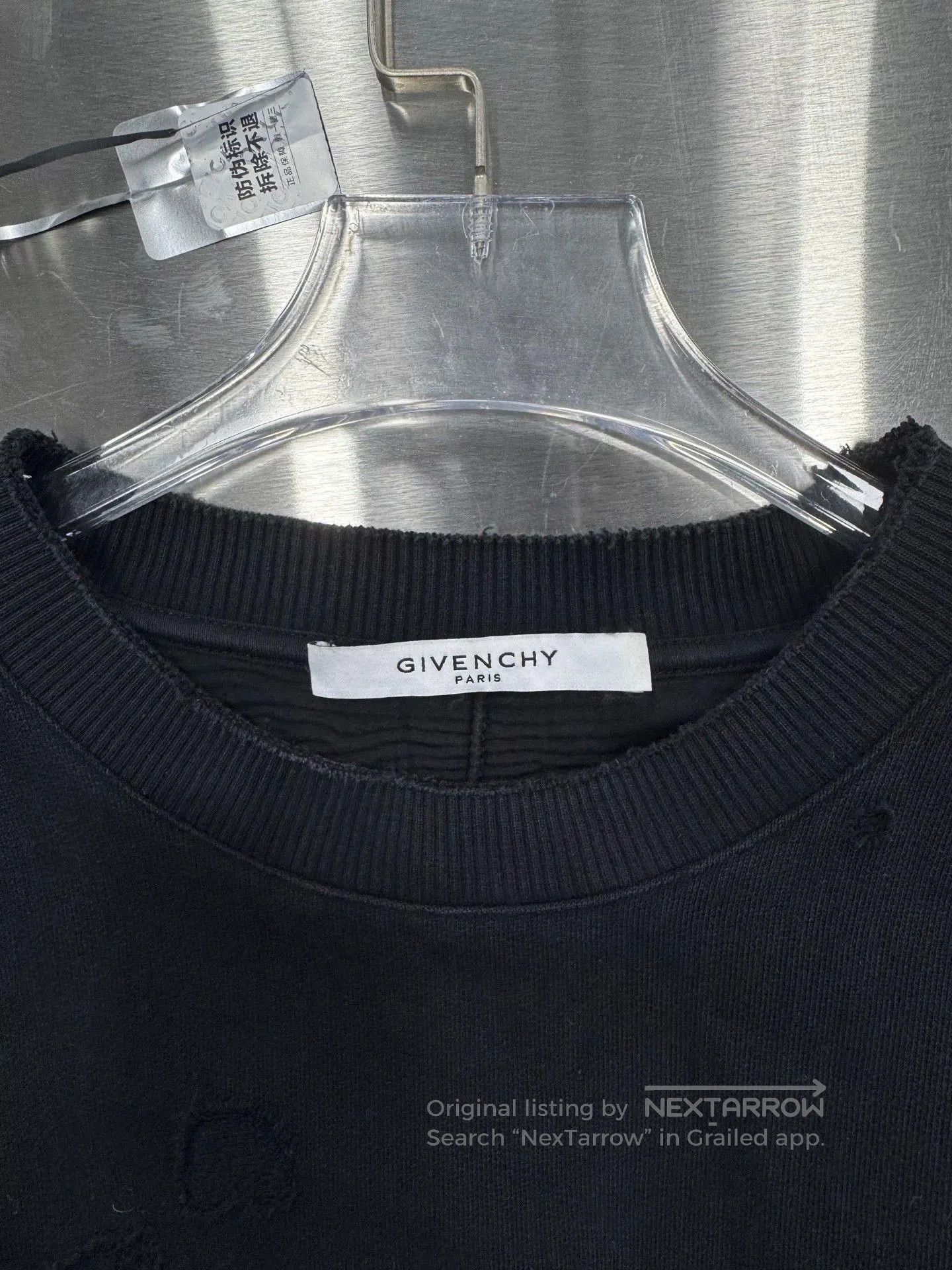 Givenchy Givenchy Black Distressed Logo Hoodie XS. Size XS / US 0-2 / IT 36-38 - 3 Thumbnail