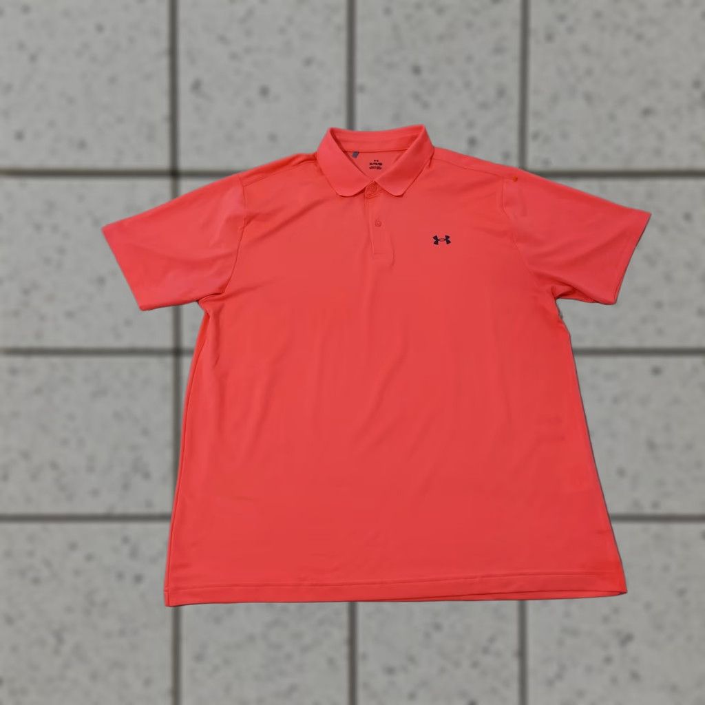 Under Armour VINTAGE Mens Under Armour Polo Shirt XL Orange Athletic Golf Size US XL / EU 56 / 4 - 1 Thumbnail