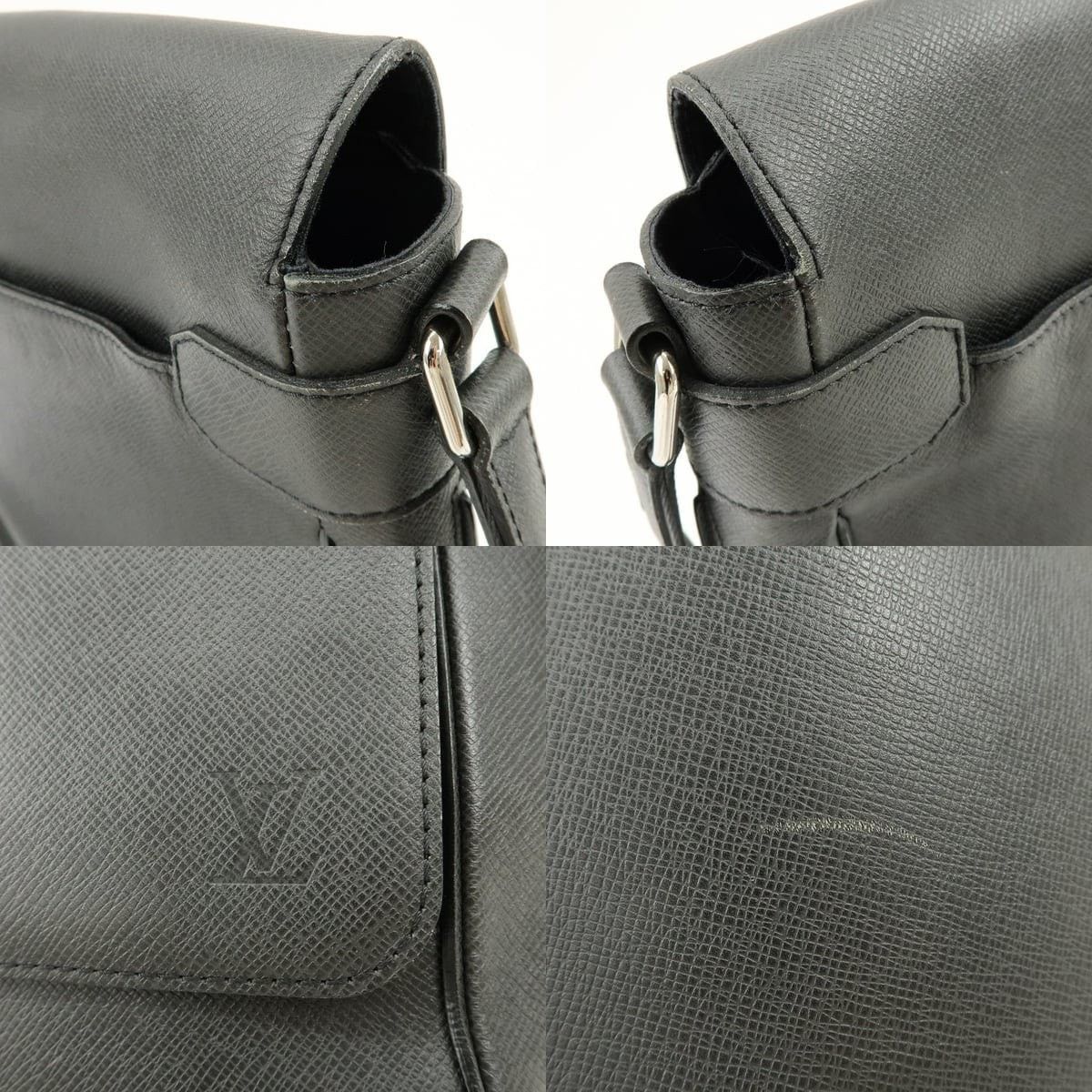 Louis Vuitton Louis Vuitton Taiga Leather Romain Messenger Bag Black Size ONE SIZE - 6 Thumbnail